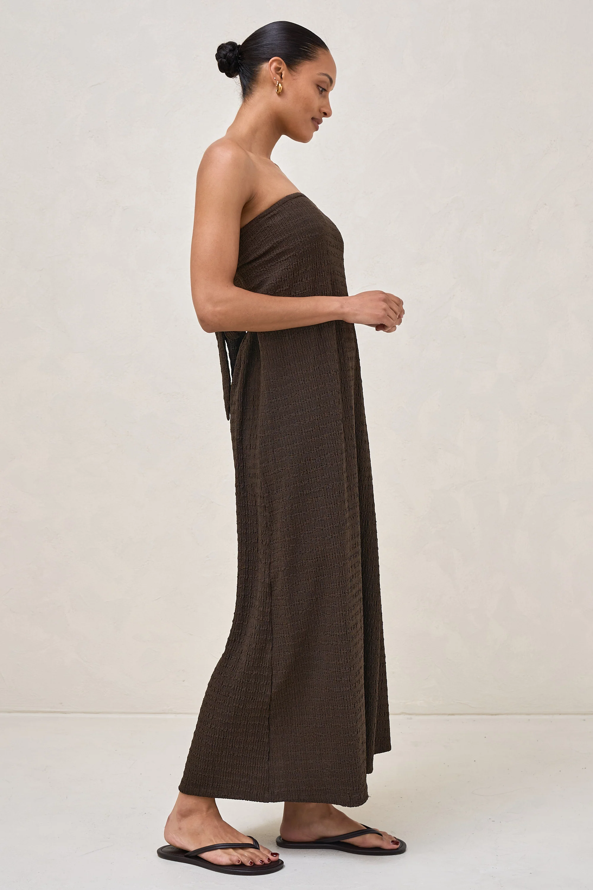 Mood  Shift Strapless Dress - Chocolate - Image 7