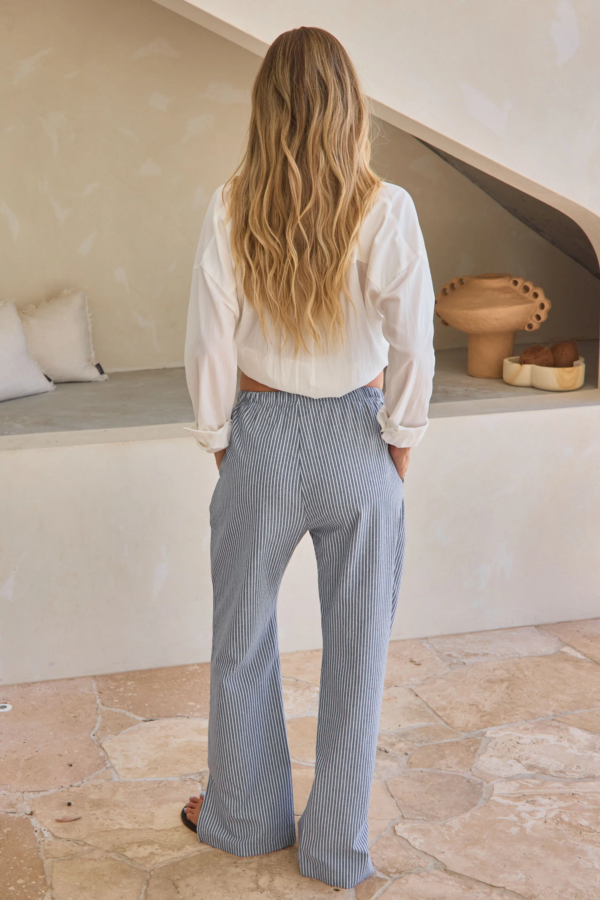 On The Line Pant - Navy Stripe - Image 3