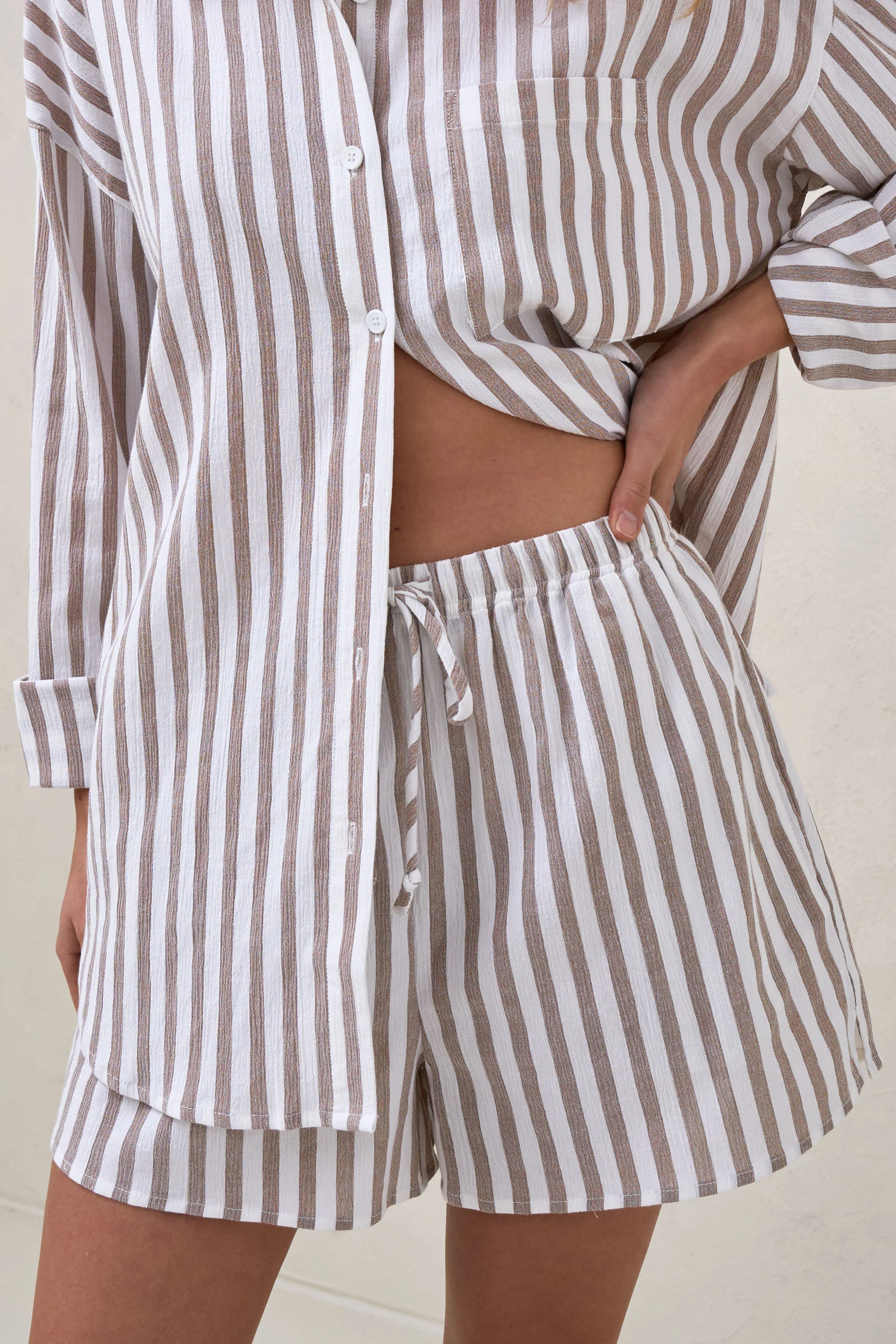 Perpetual Stripe Short - Mocha Stripe - Image 6