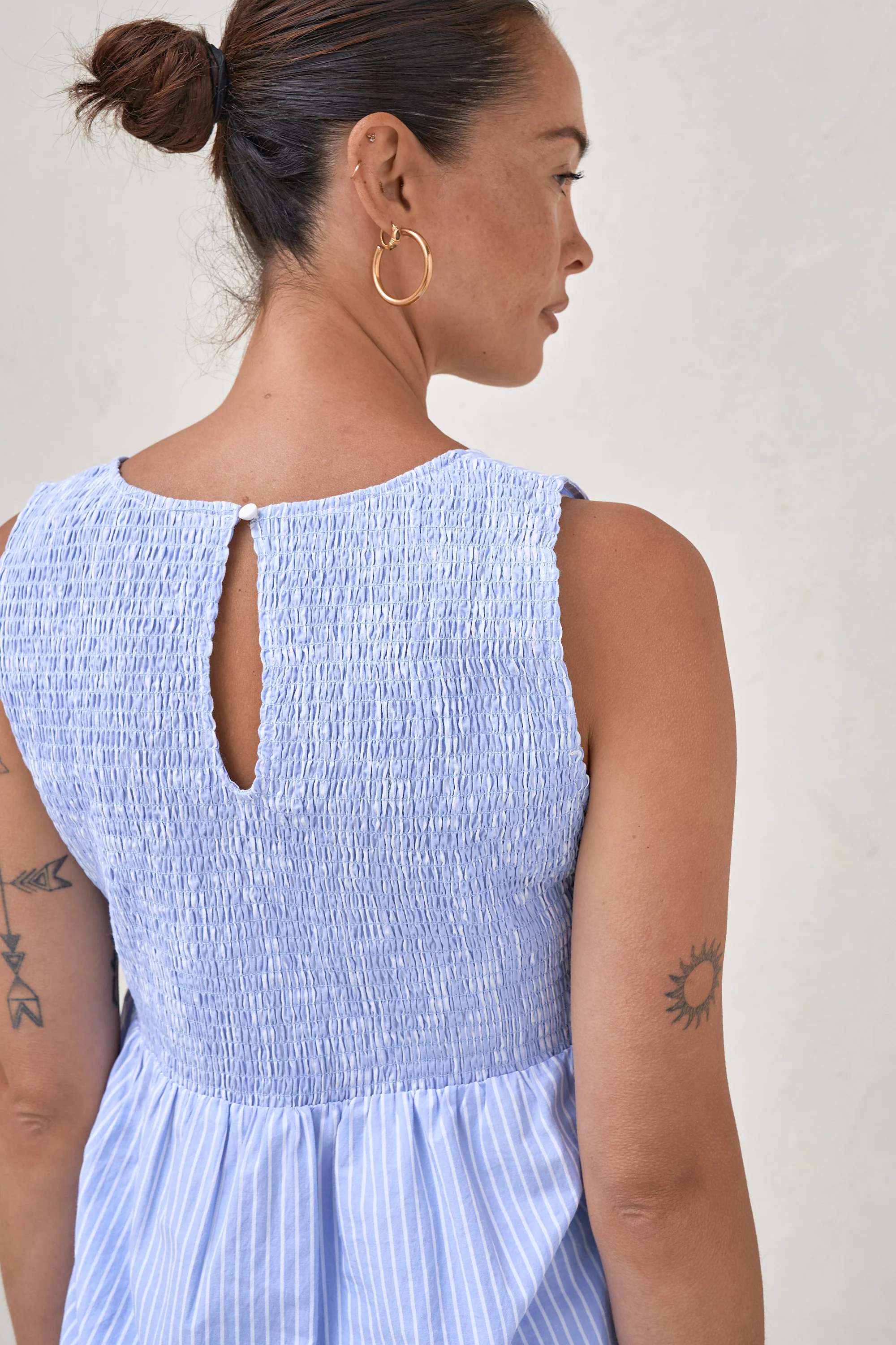 Plot Twist Woven Top - Blue/White Stripe - Image 5