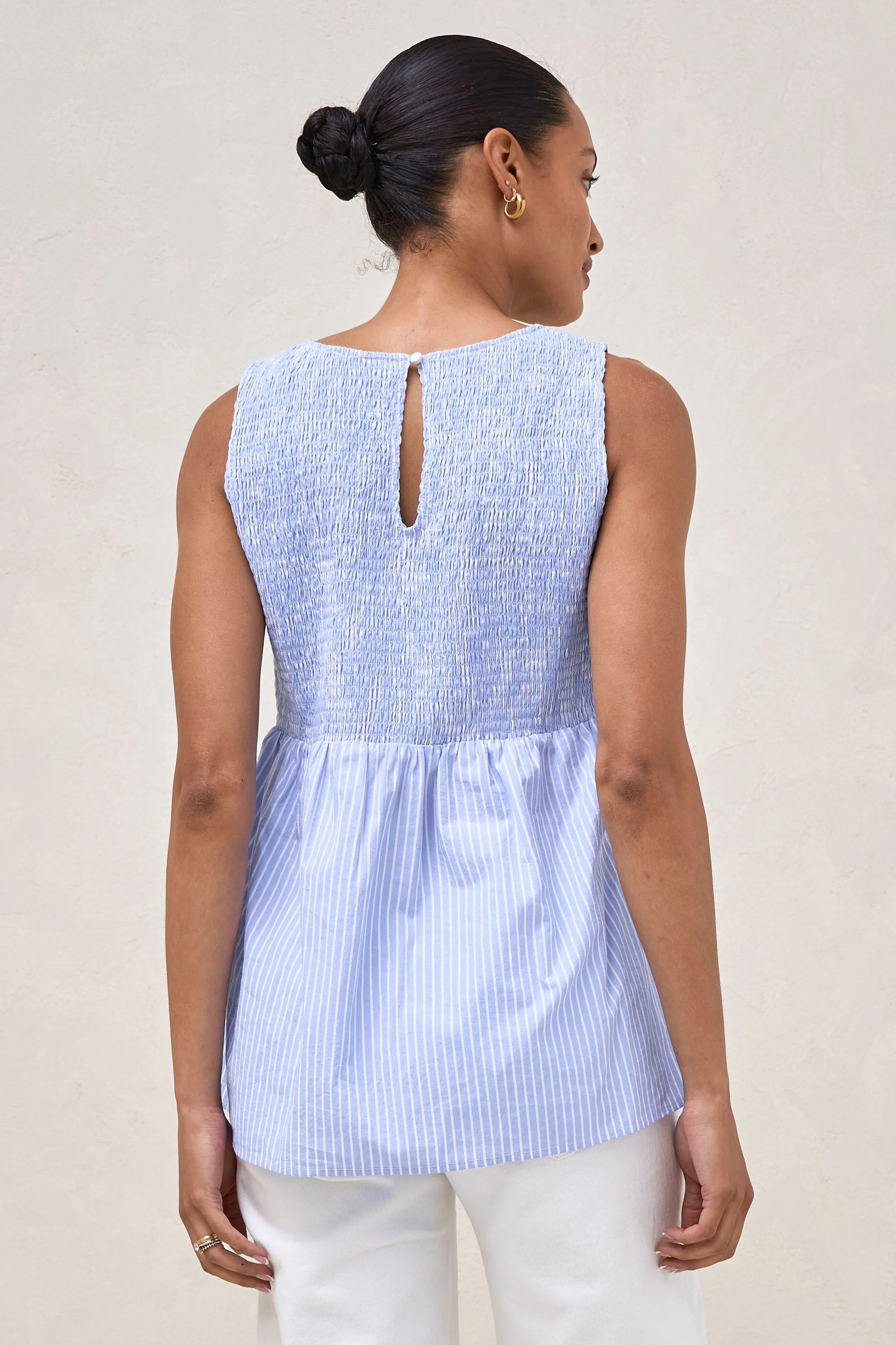 Plot Twist Woven Top - Blue/White Stripe - Image 7