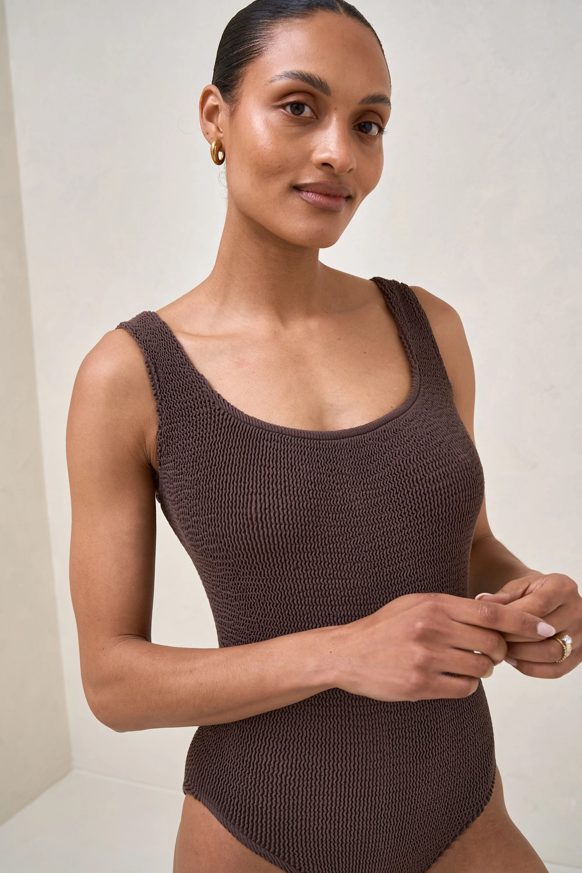 Paradiso Maternity One Piece - Chocolate - Image 8