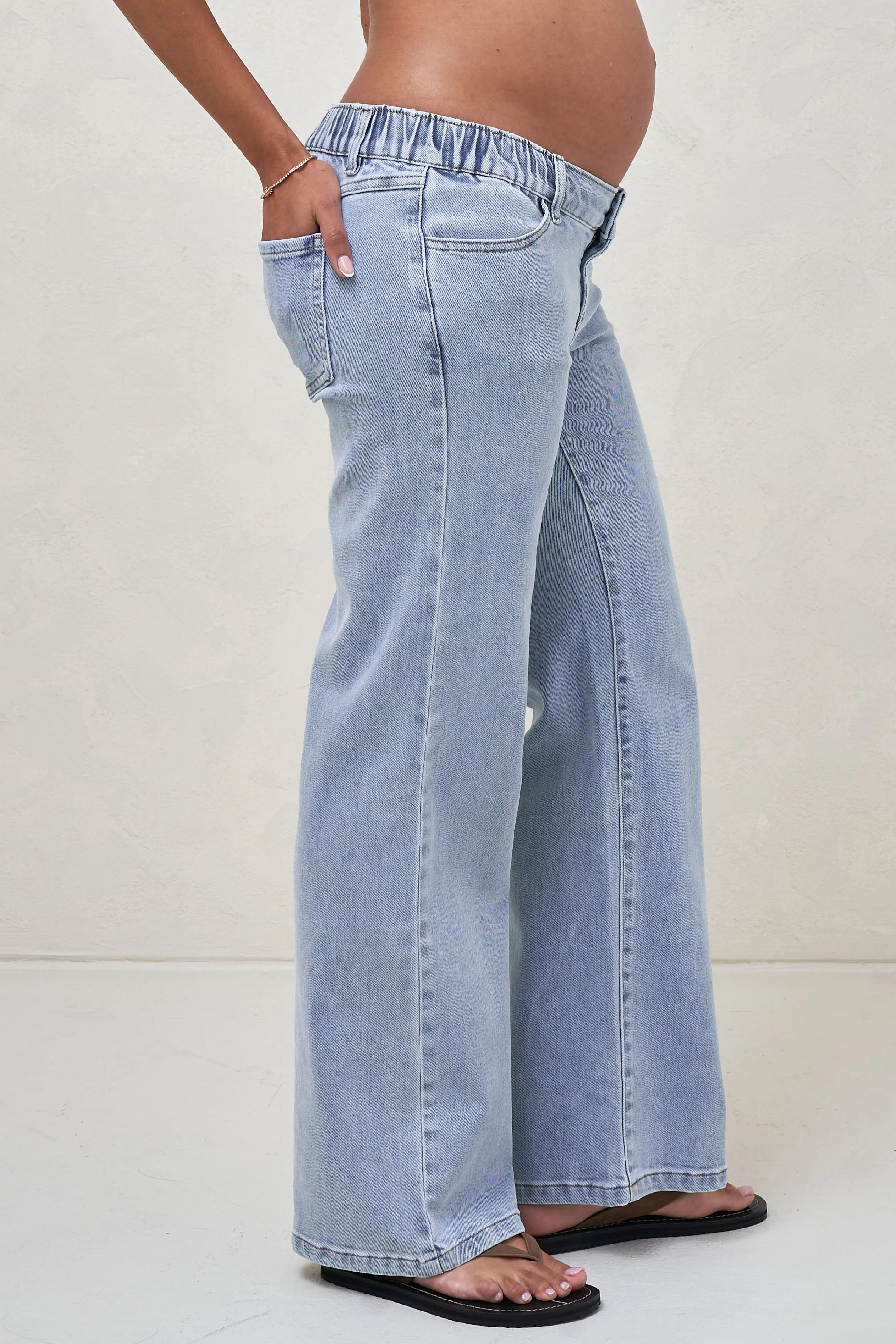 Day By Day Wide Leg Jeans - Pacific Blue
