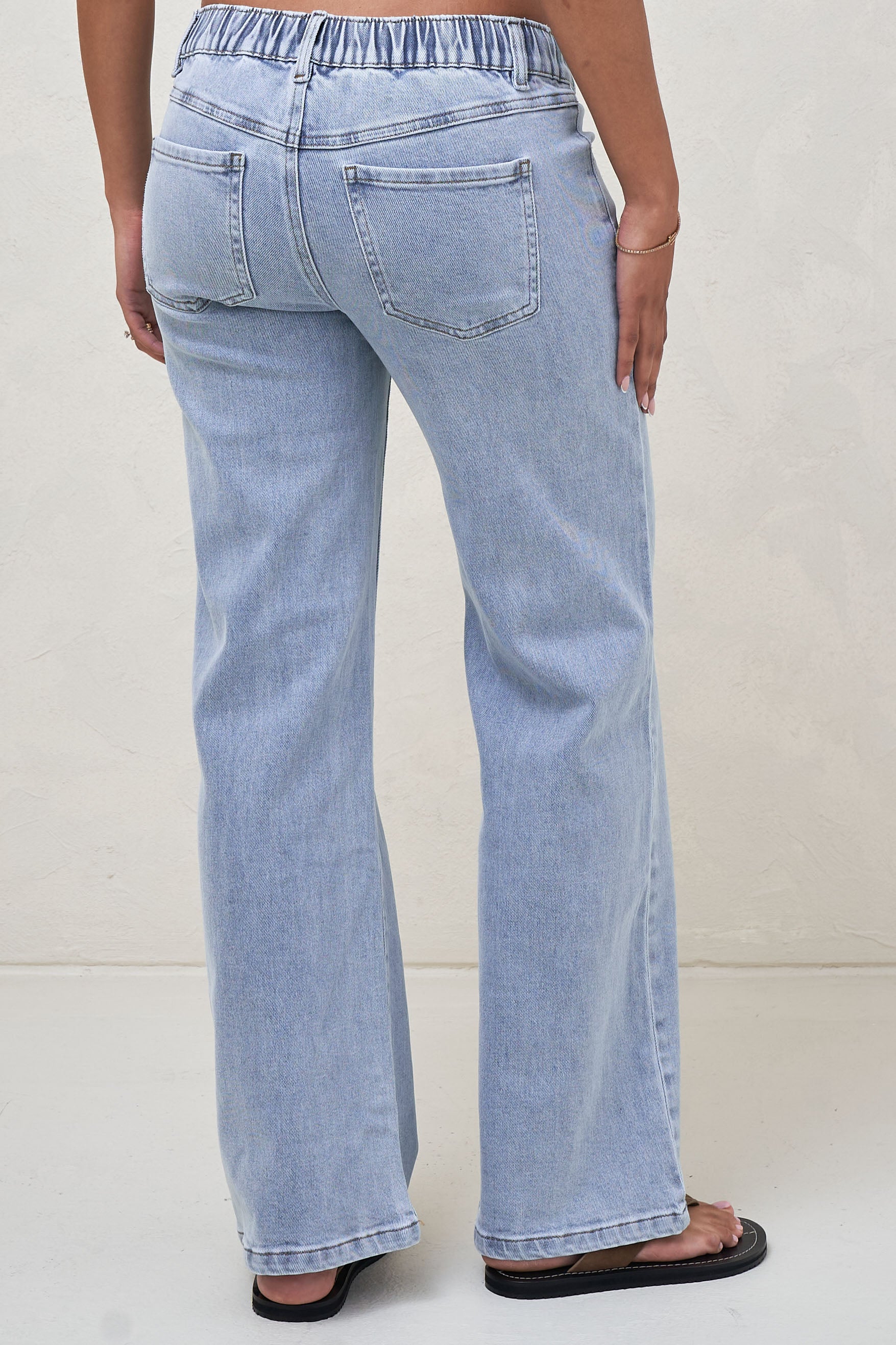 Day By Day Wide Leg Jeans - Pacific Blue - Image 4