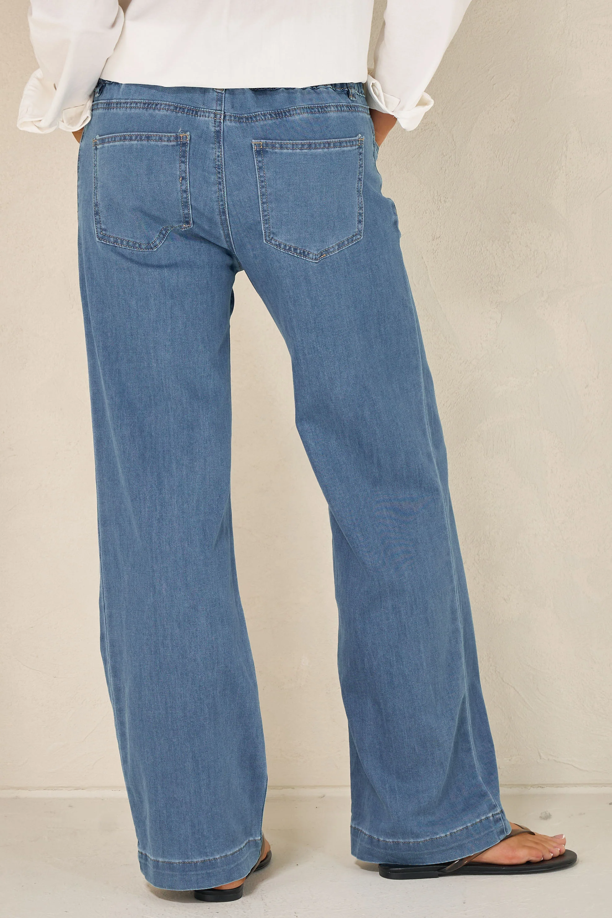 Frequent Wide Leg Jean -Blue Petite* - Image 8