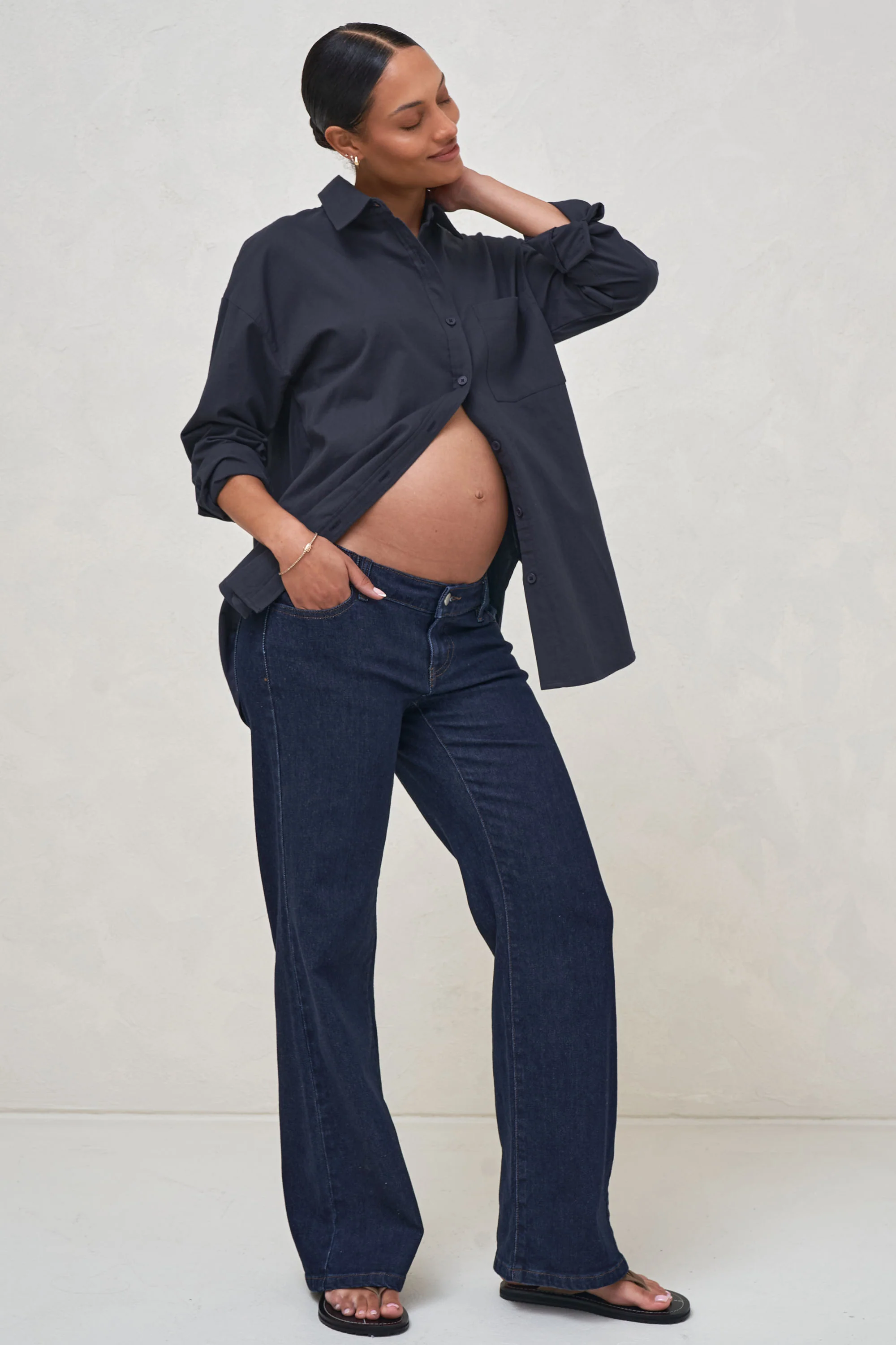 Perpetual Cotton Shirt - Navy - Image 5