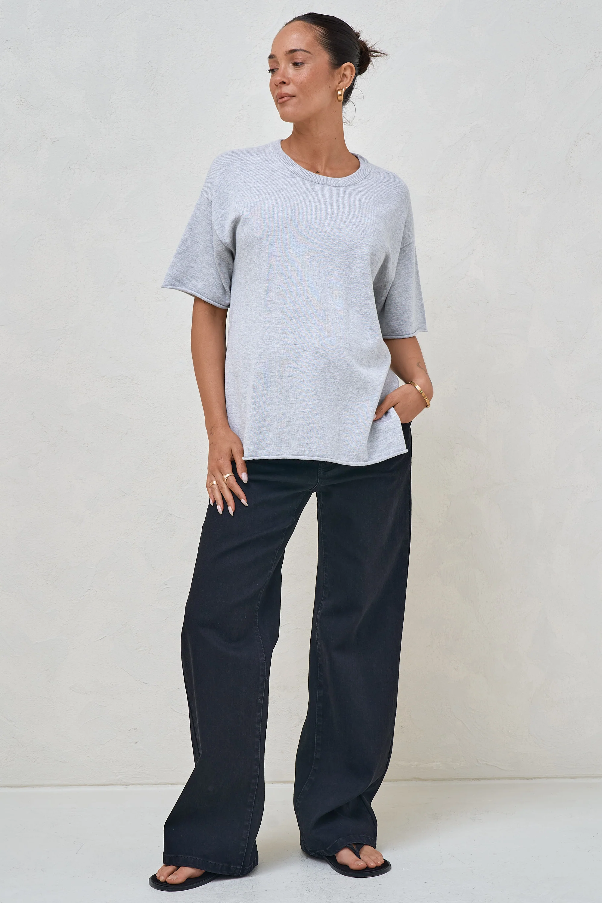 Day By Day Wide Leg Jeans - Black Onyx - Image 5
