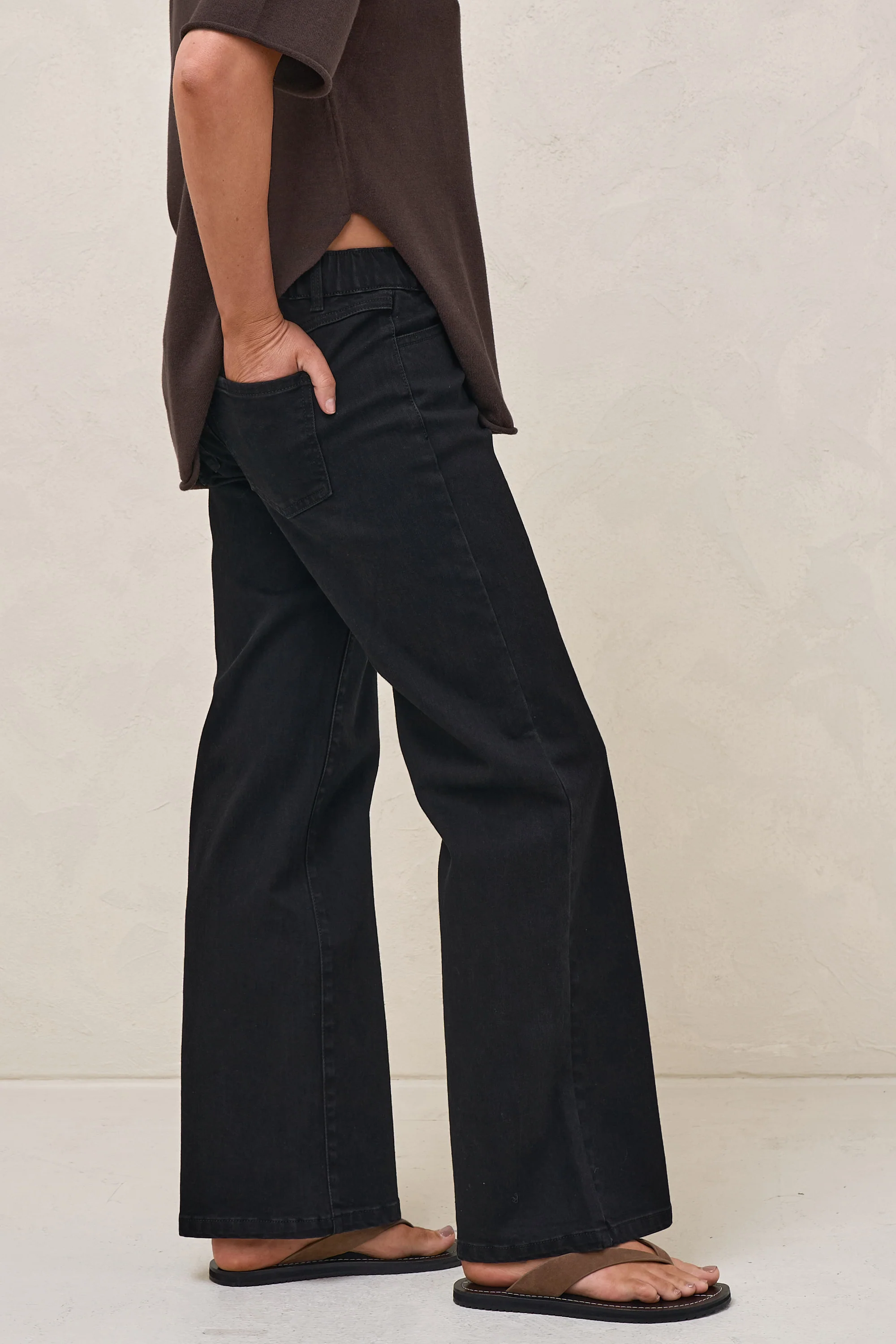 Day By Day Wide Leg Jeans - Black Onyx - Image 7