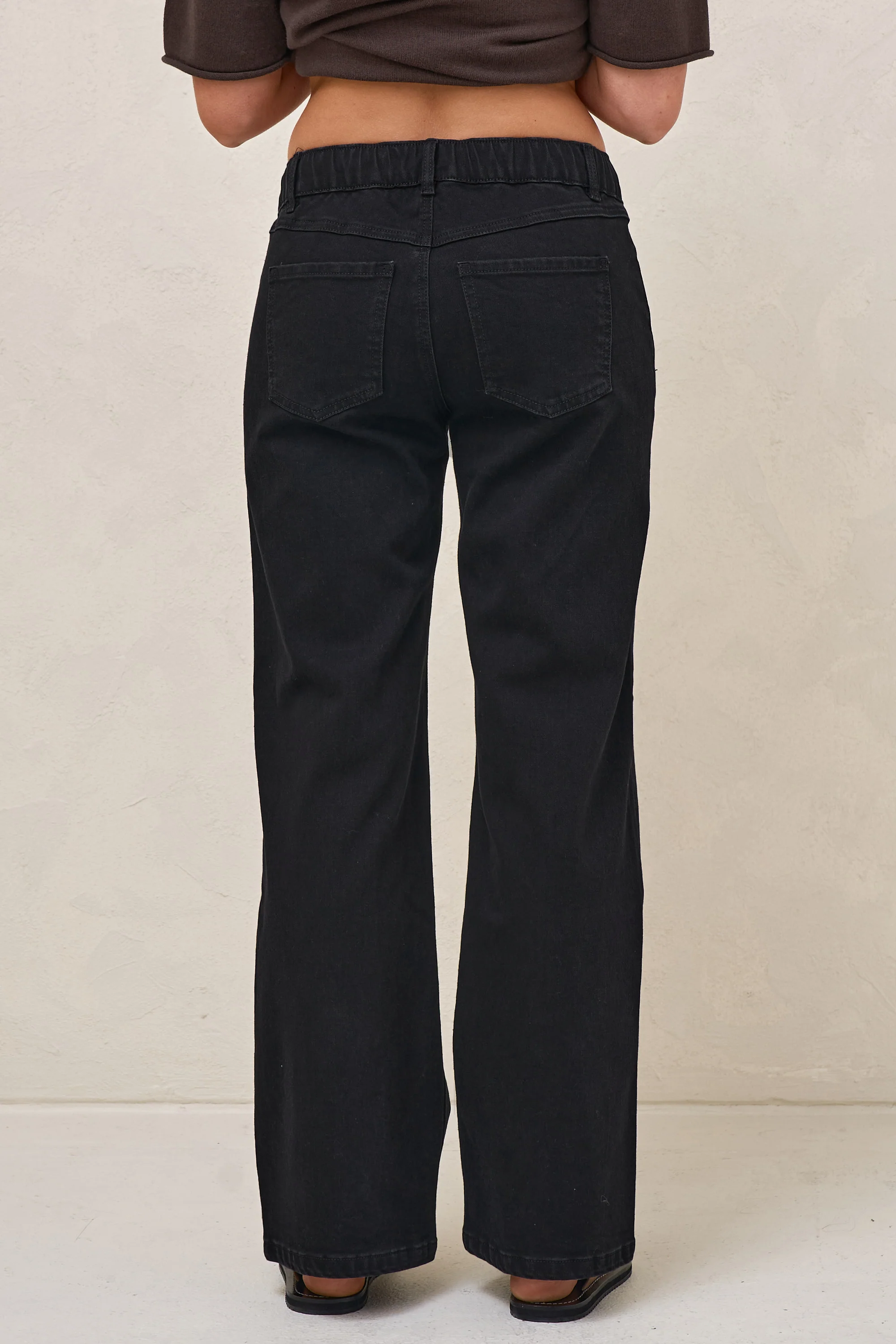 Day By Day Wide Leg Jeans - Black Onyx - Image 8