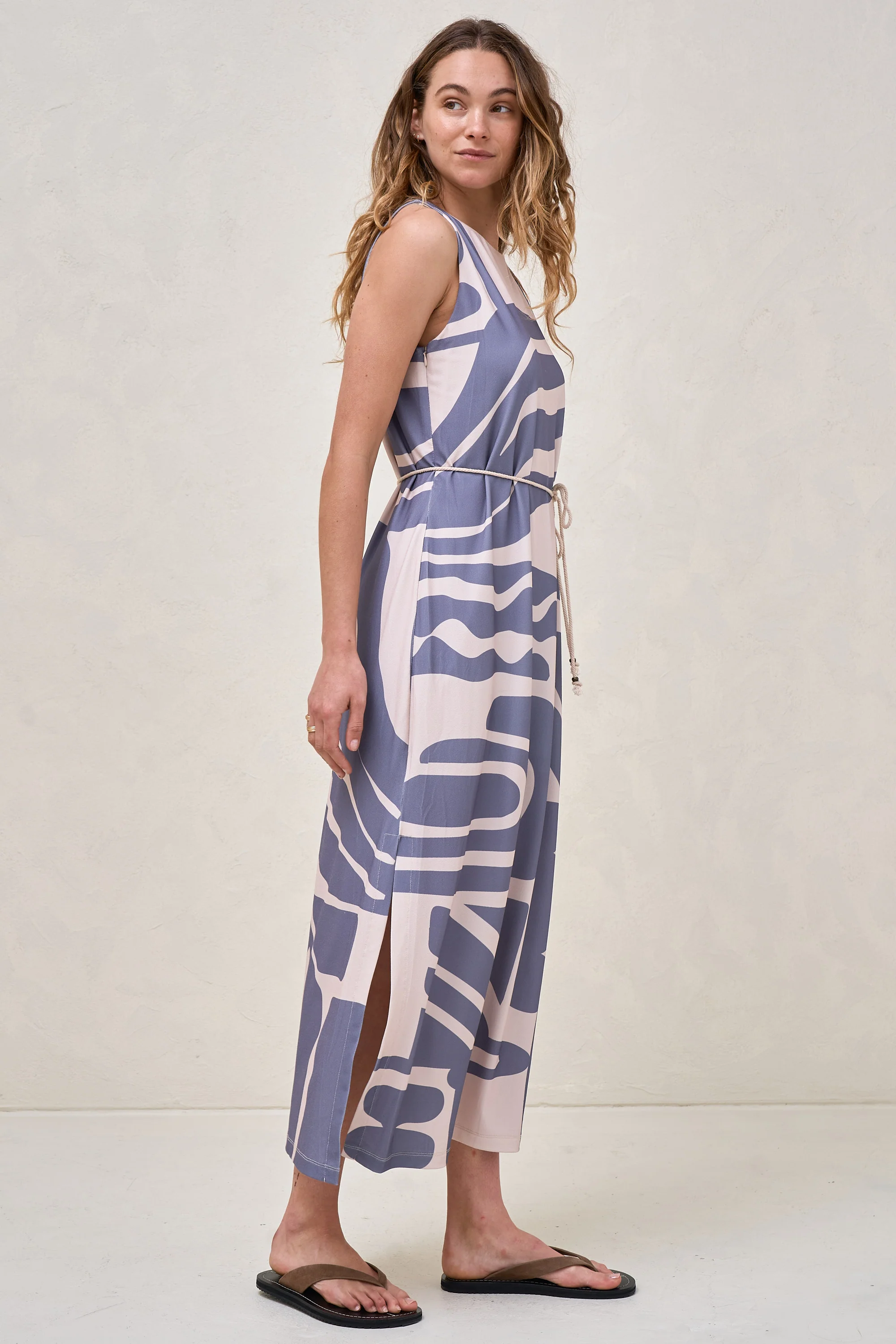 Calibration Nursing Column Dress -Blue Abstract - Image 7