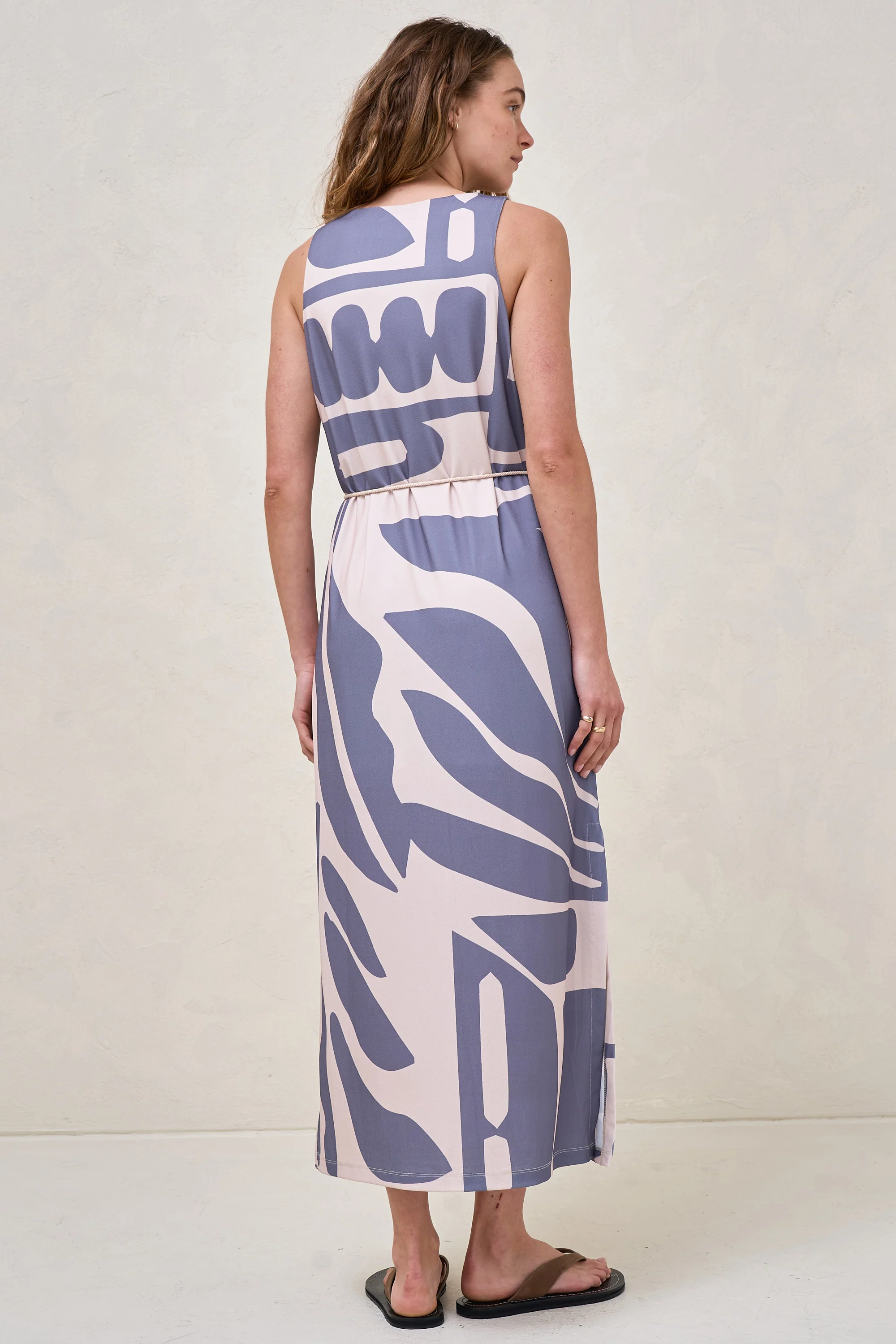 Calibration Nursing Column Dress -Blue Abstract - Image 9