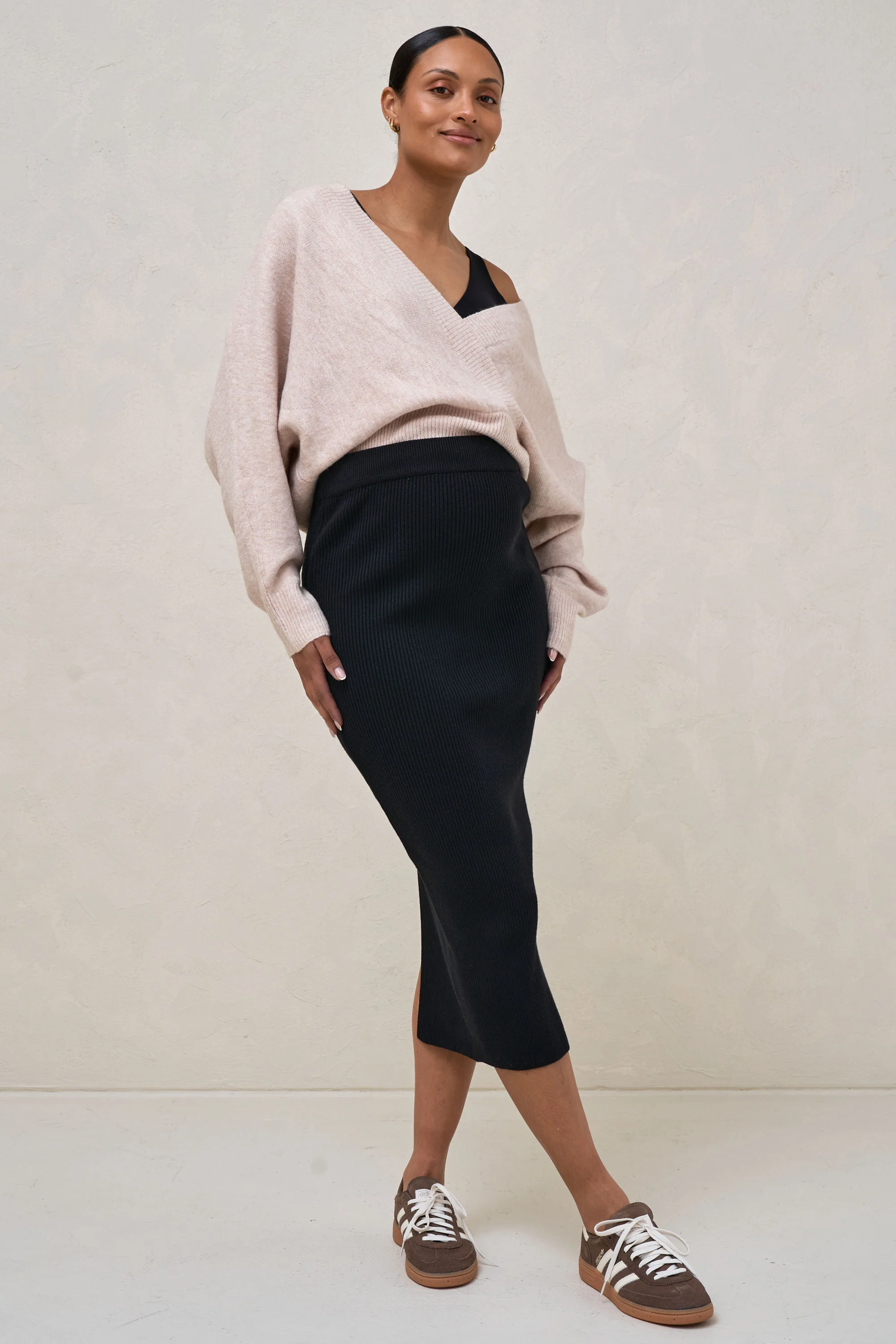 Serendipity Rib Skirt - Black - Image 5