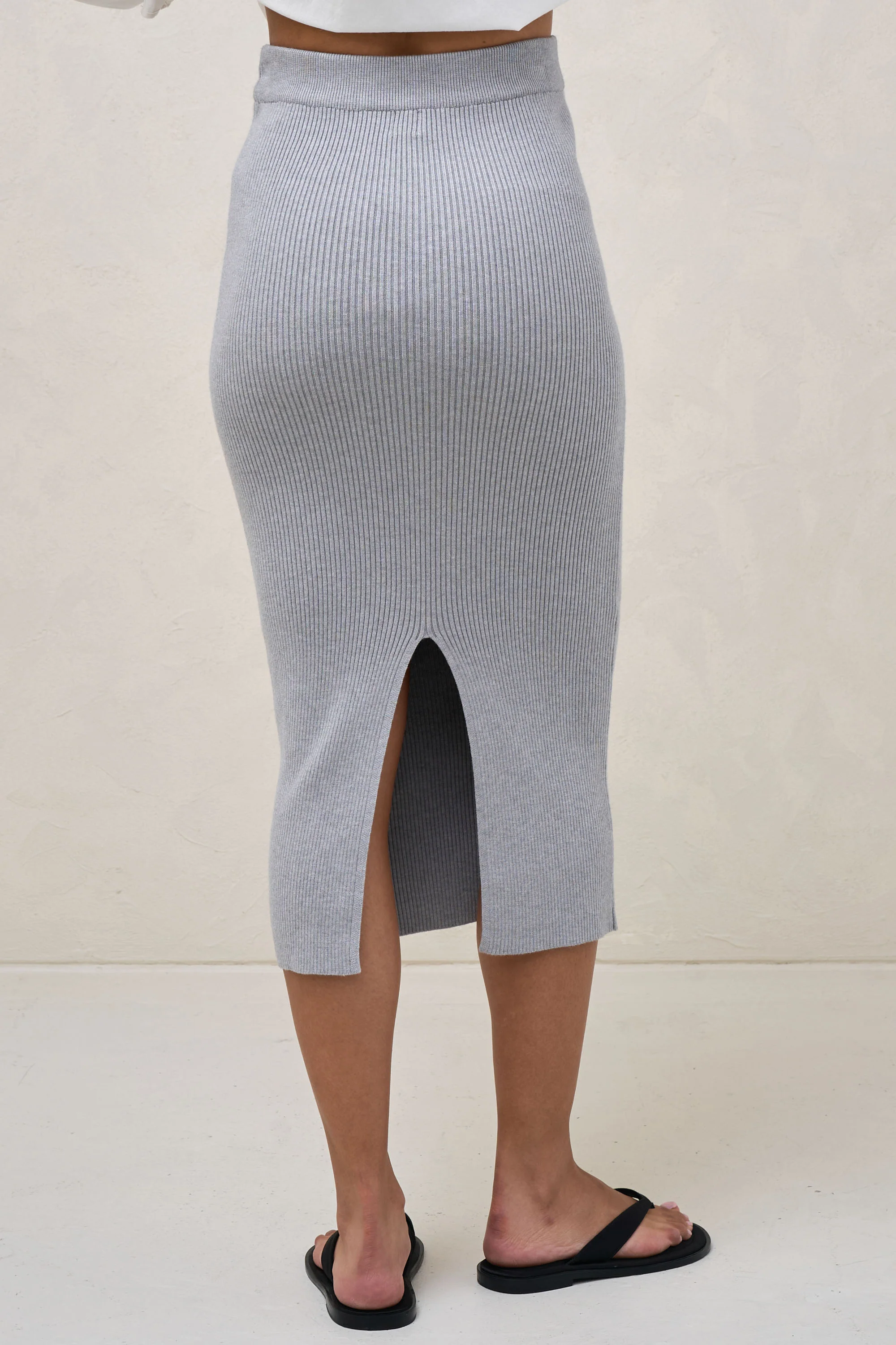 Serendipity Rib Skirt - Grey - Image 3