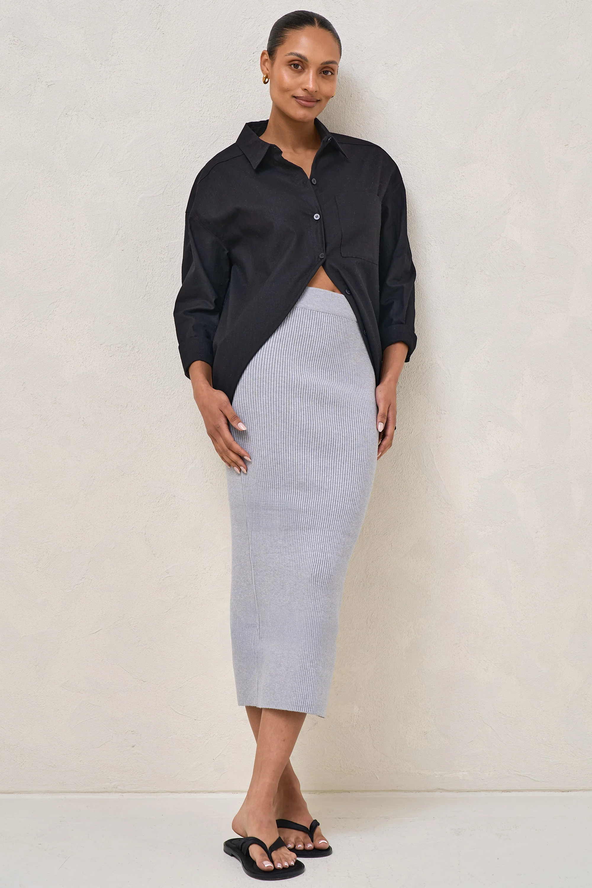 Serendipity Rib Skirt - Grey - Image 7