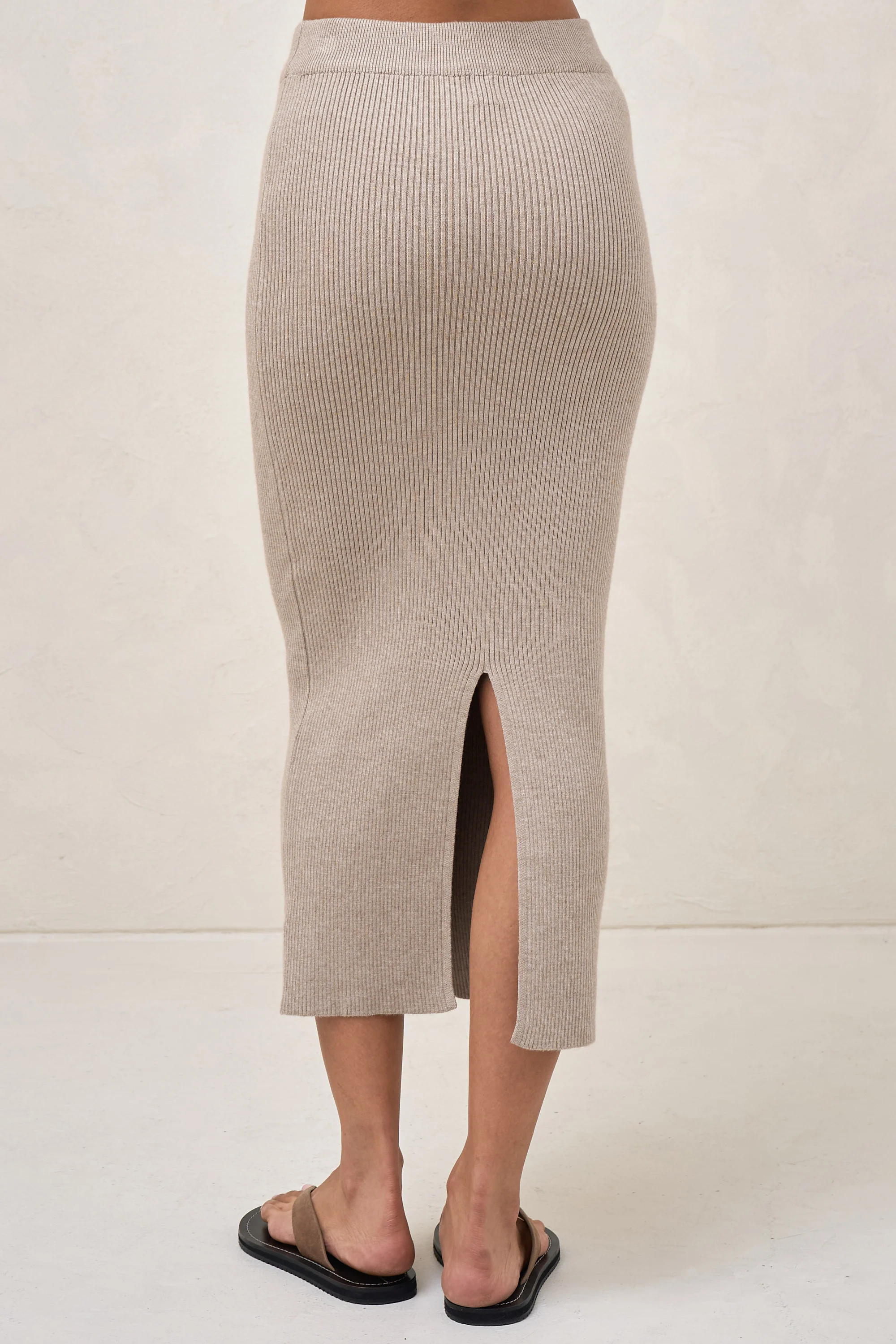 Serendipity Rib Skirt - Oatmeal - Image 8