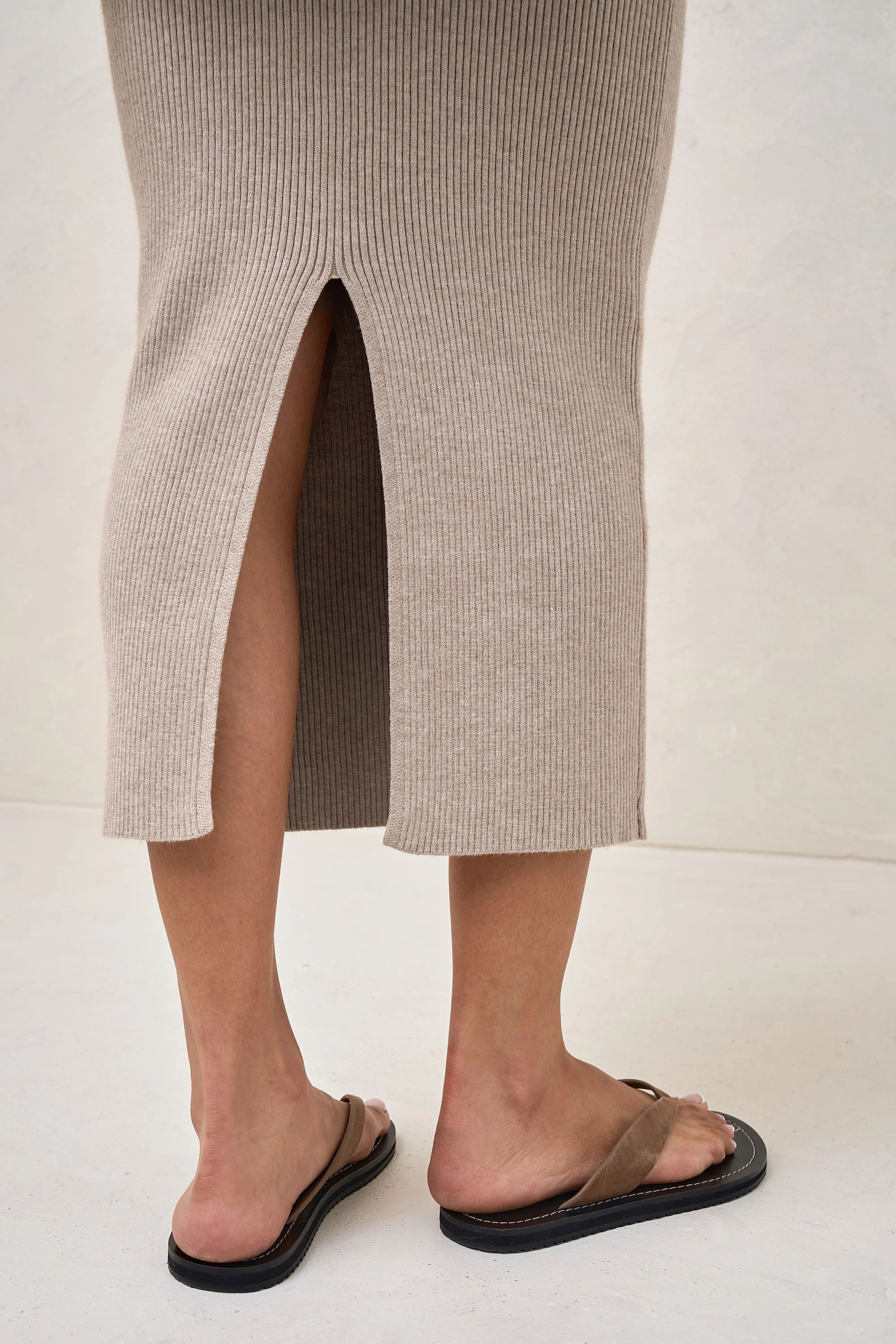 Serendipity Rib Skirt - Oatmeal - Image 9