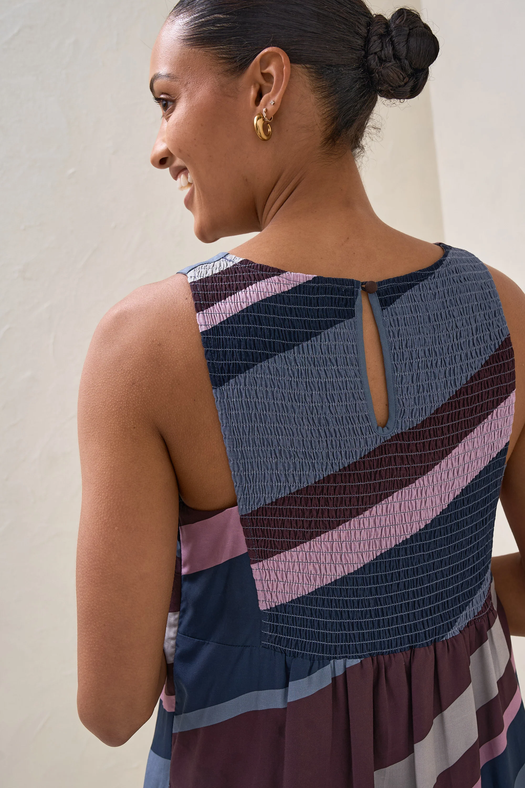 Side Note Angled Stripe Dress - Image 8