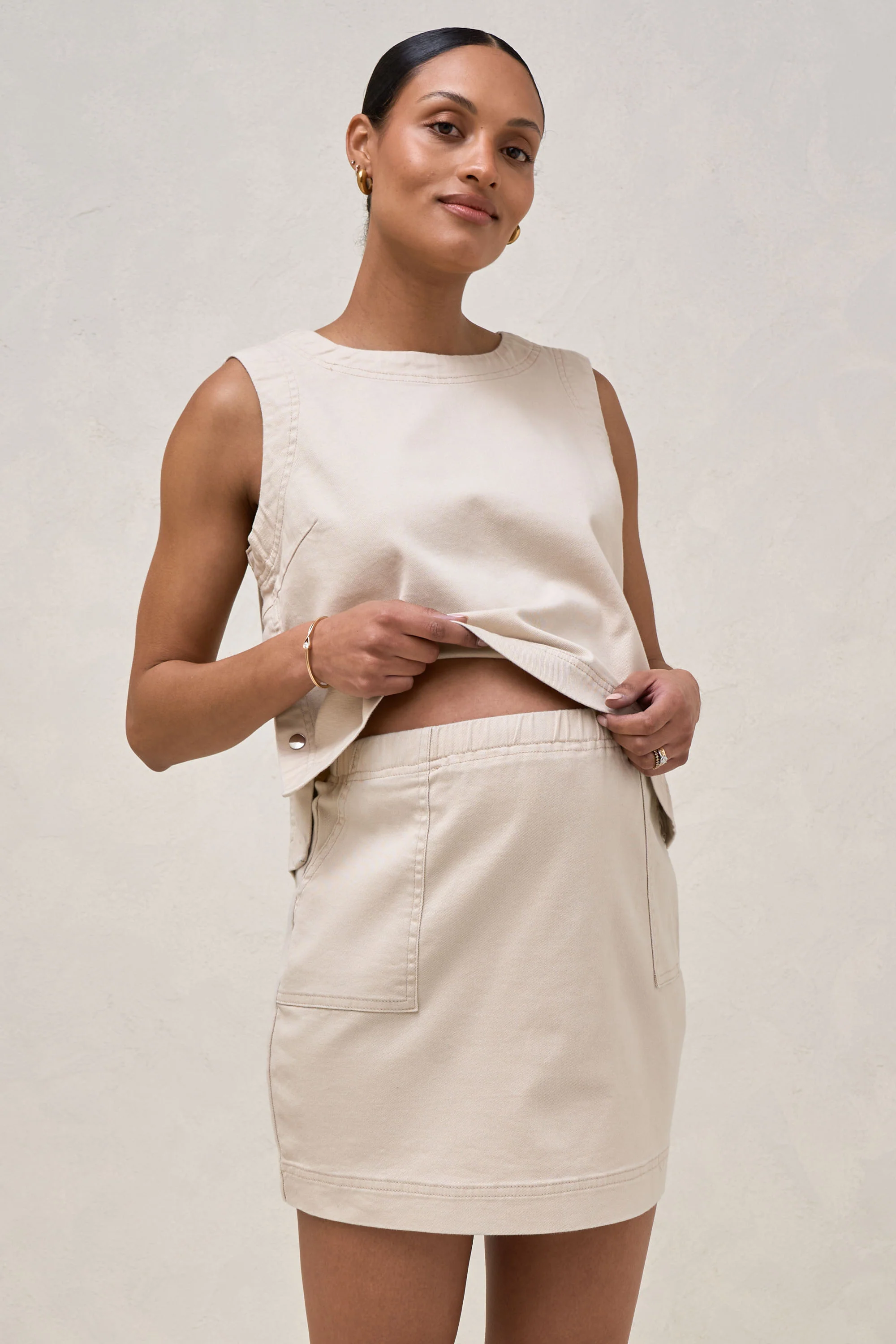 Short Story Skirt - Bone - Image 5