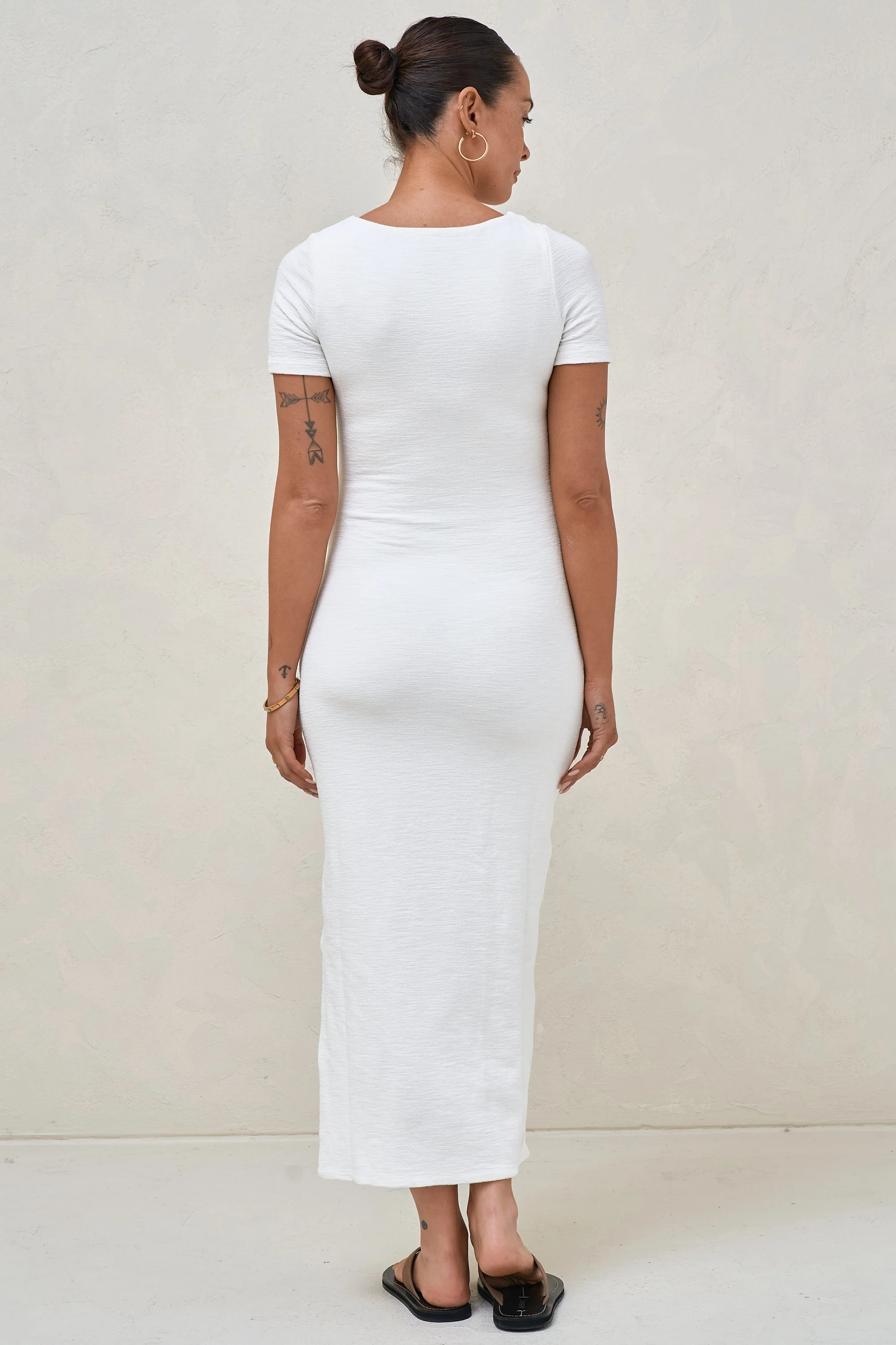 Epitome Short Sleeve Dress - Ivory - Image 3