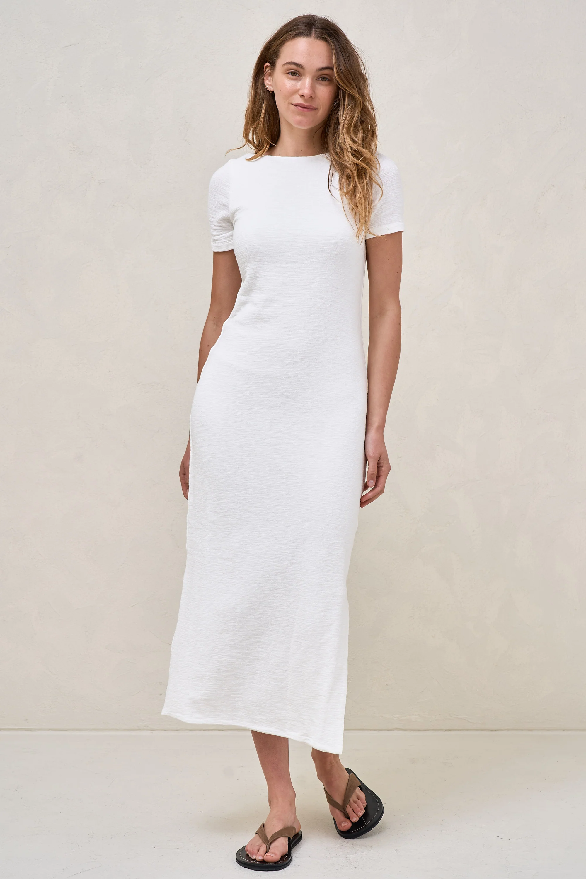 Epitome Short Sleeve Dress - Ivory - Image 6