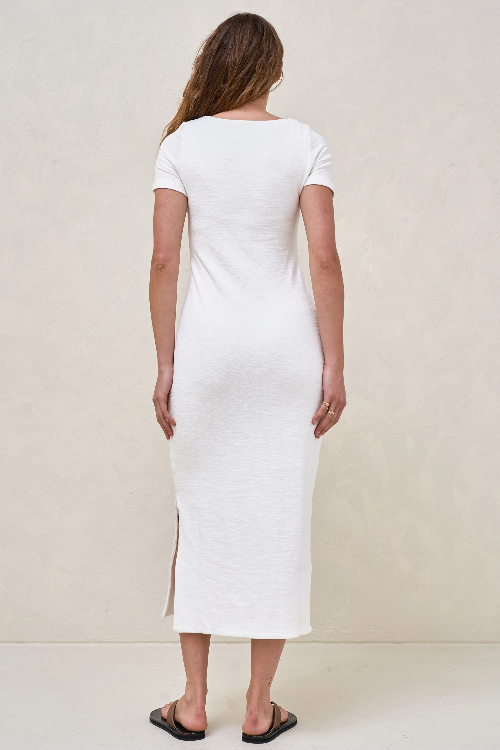 Epitome Short Sleeve Dress - Ivory - Image 8