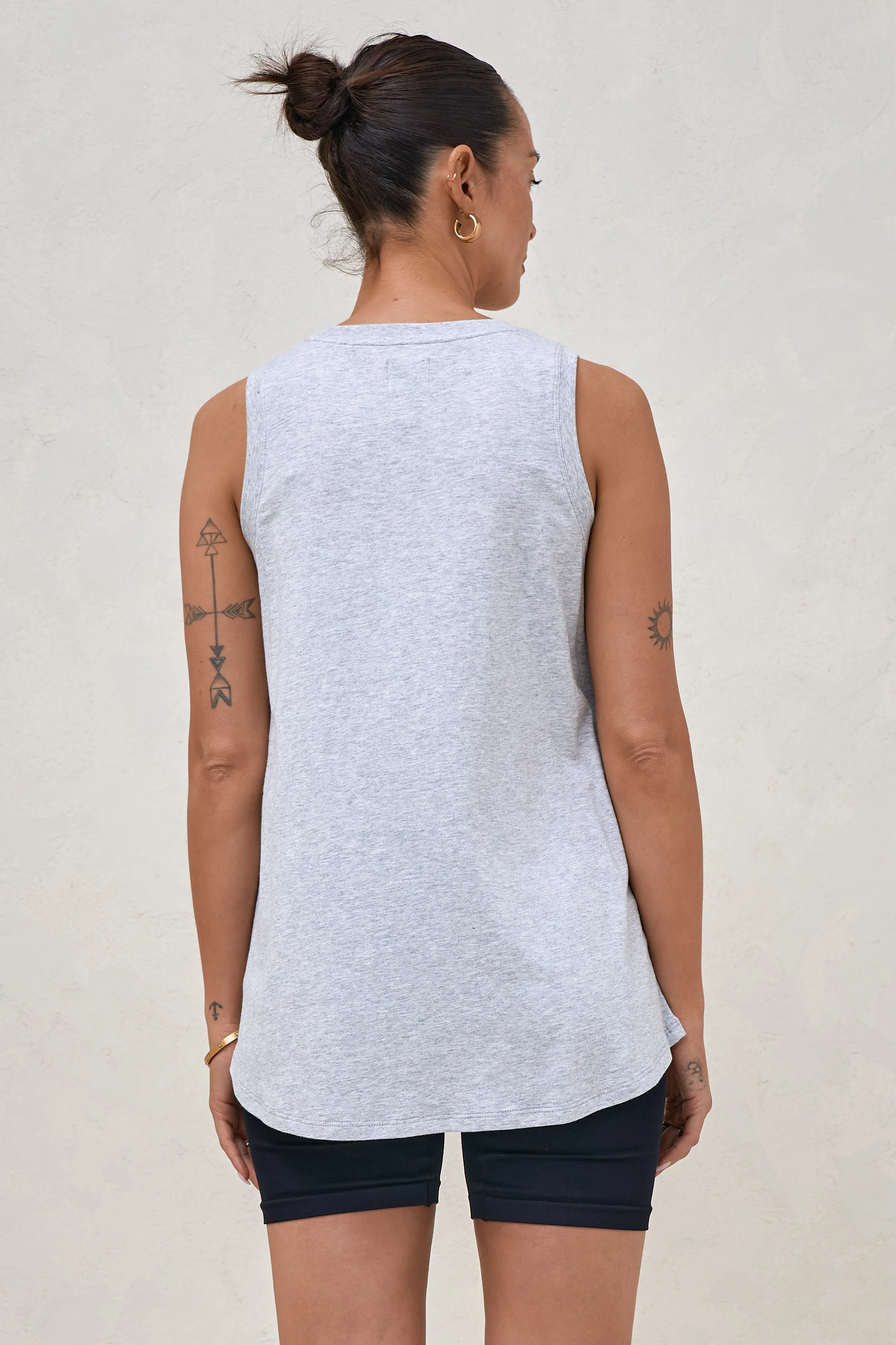 Into It Curved Hem Tank - Grey - Image 3