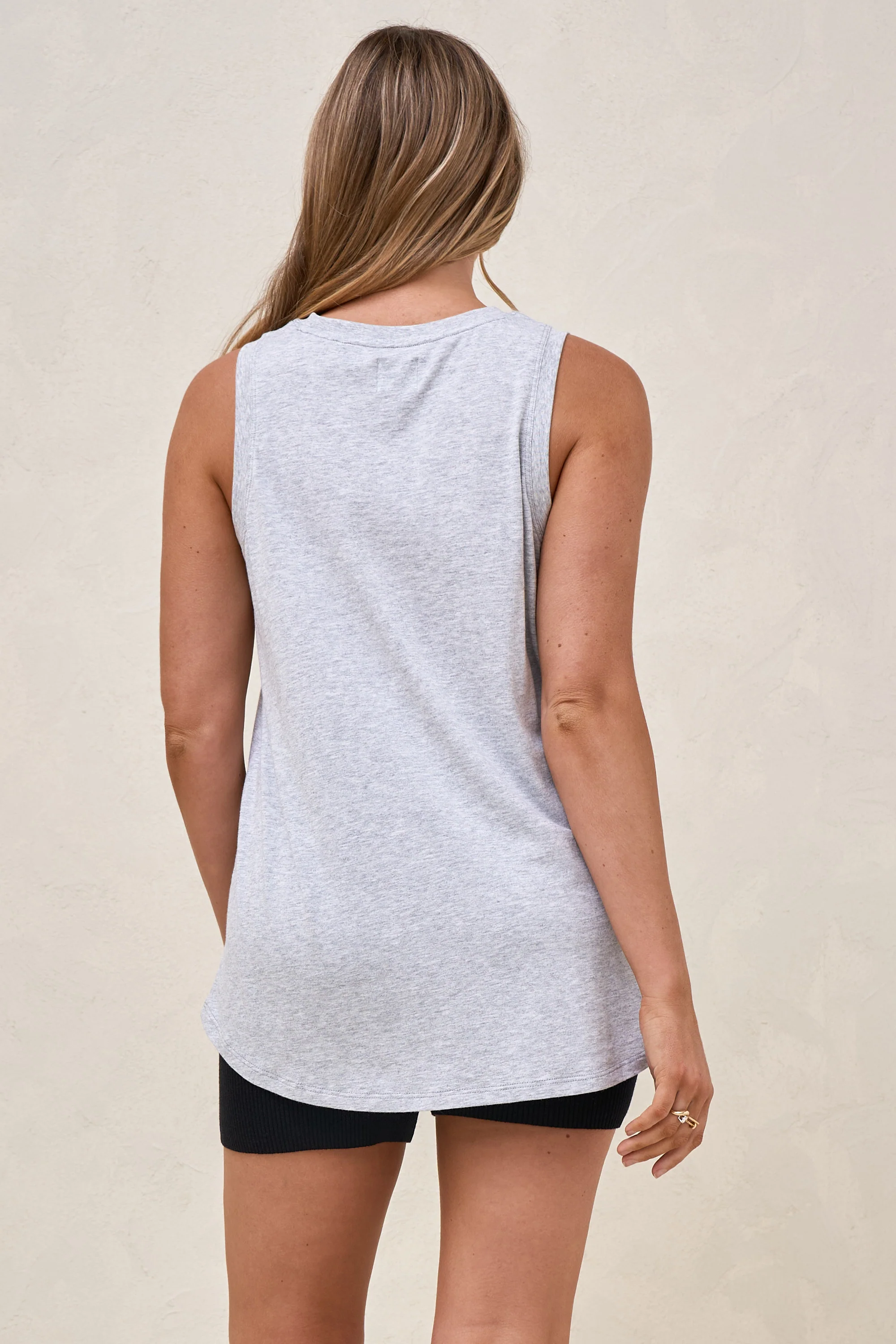 Into It Curved Hem Tank - Grey - Image 9