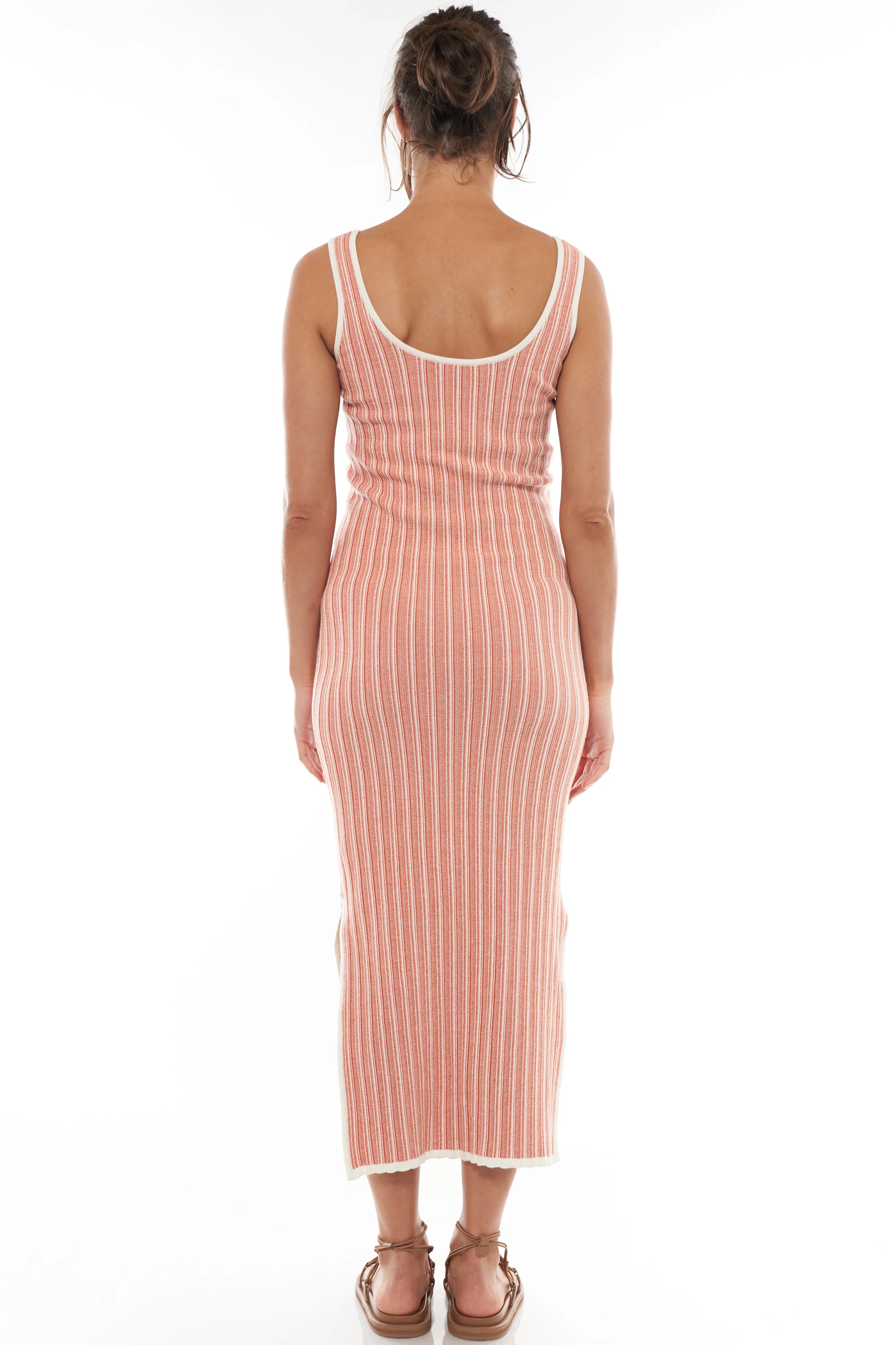 Sunset Column Knit Dress - Orange* - Image 3