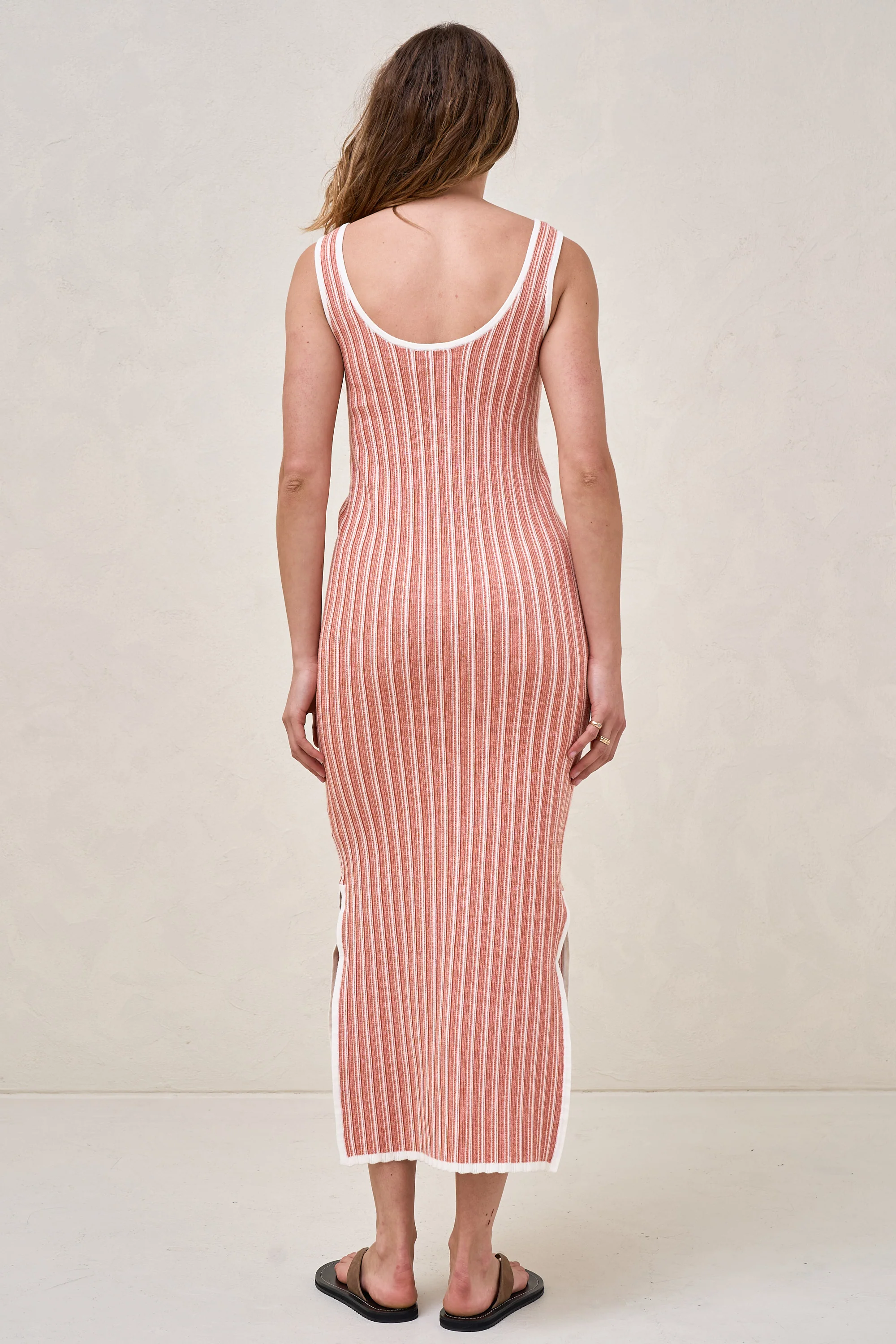 Sunset Column Knit Dress - Orange* - Image 8