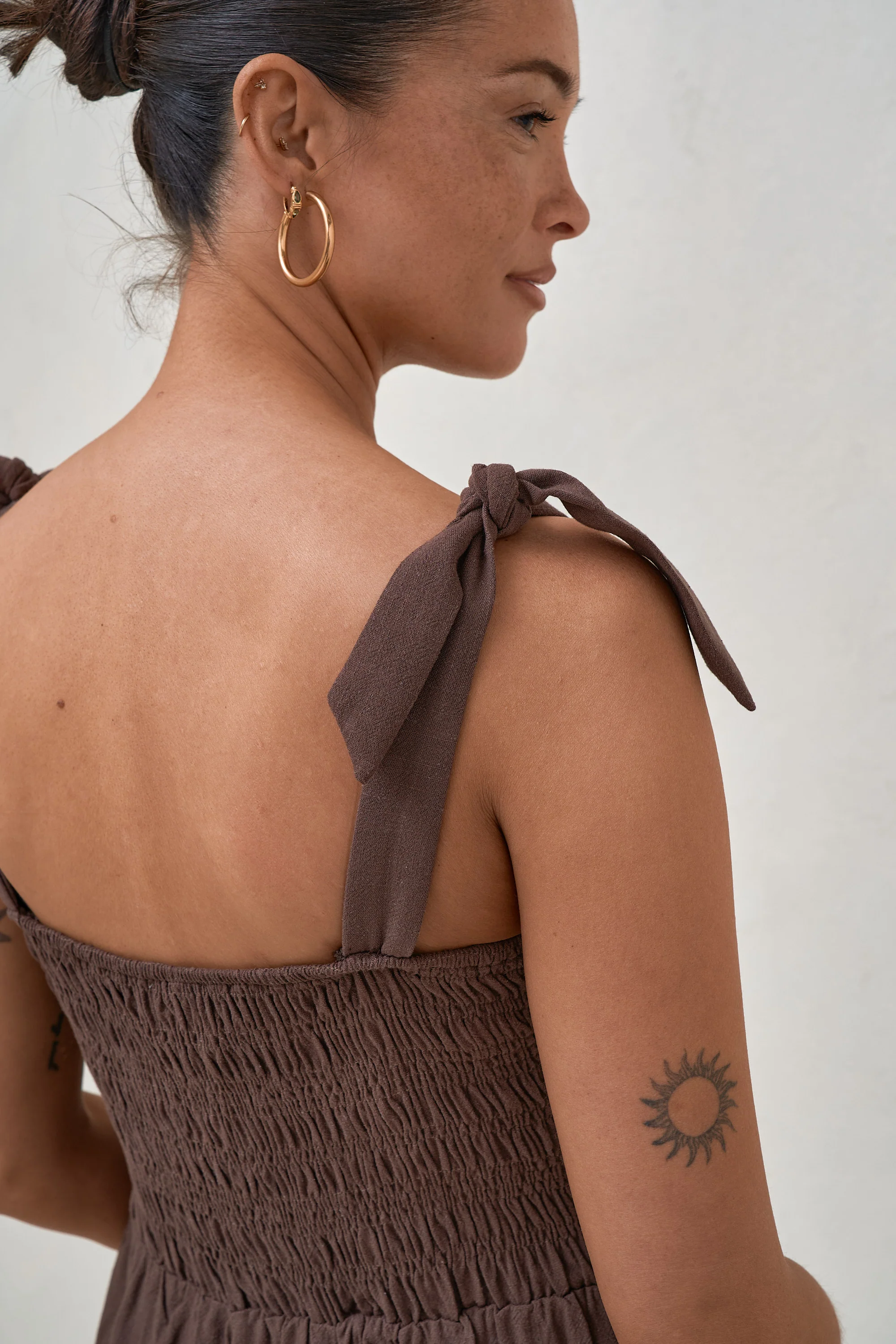 Breeze Along Mini Dress - Chocolate - Image 4