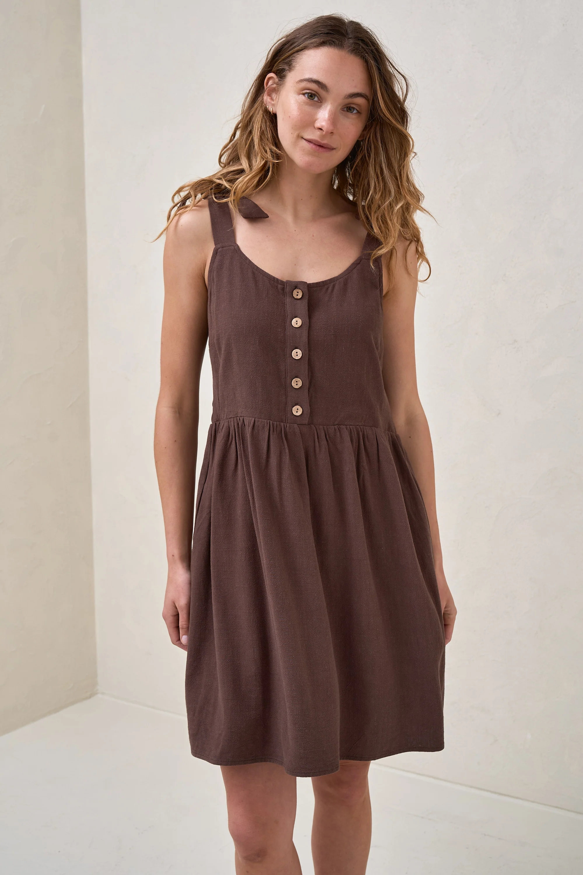 Breeze Along Mini Dress - Chocolate - Image 7