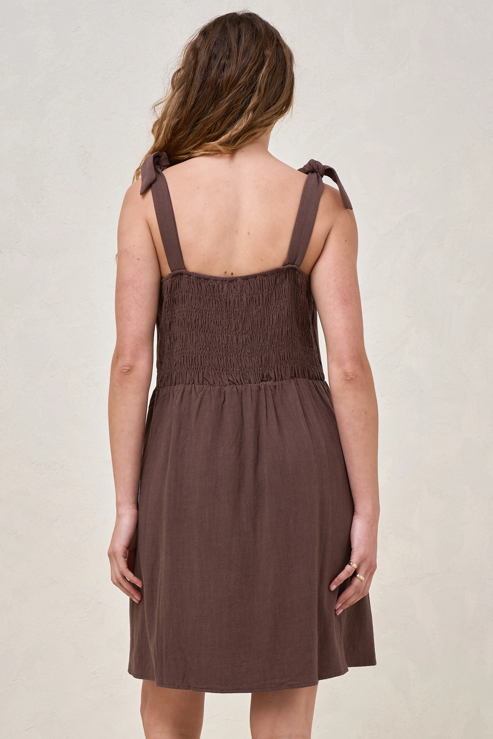 Breeze Along Mini Dress - Chocolate - Image 8