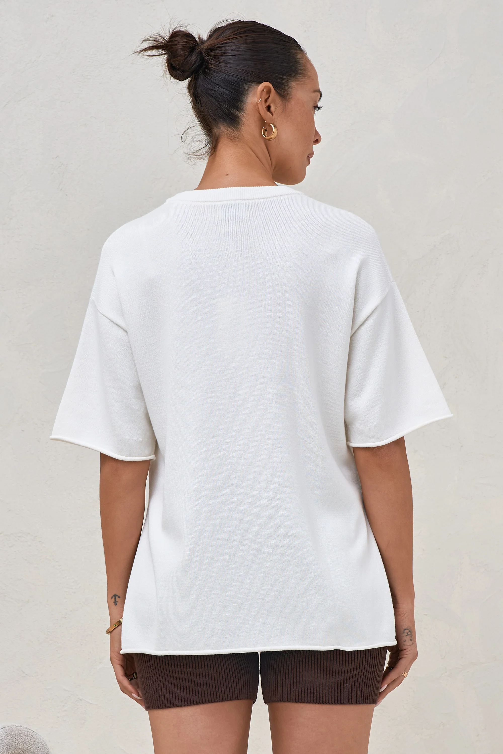 Cloud Nine Knit Tee - Ivory - Image 3