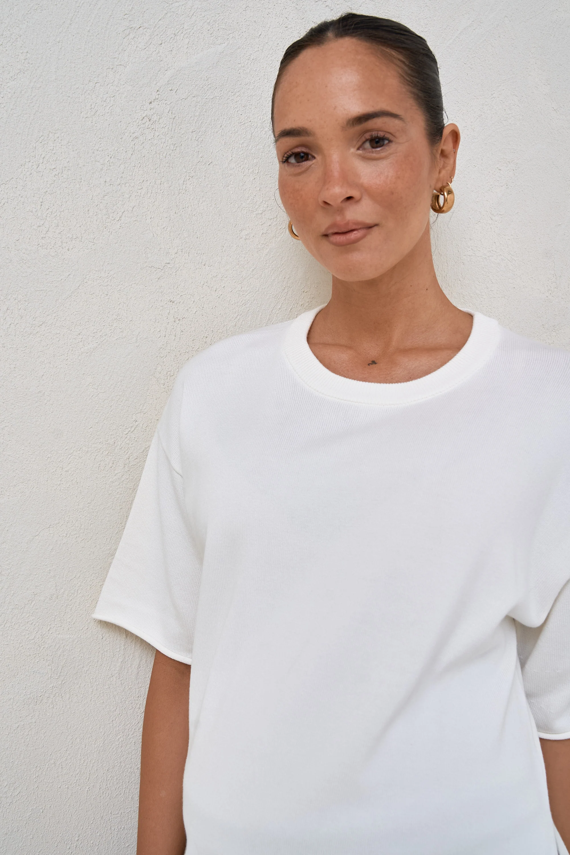 Cloud Nine Knit Tee - Ivory - Image 4