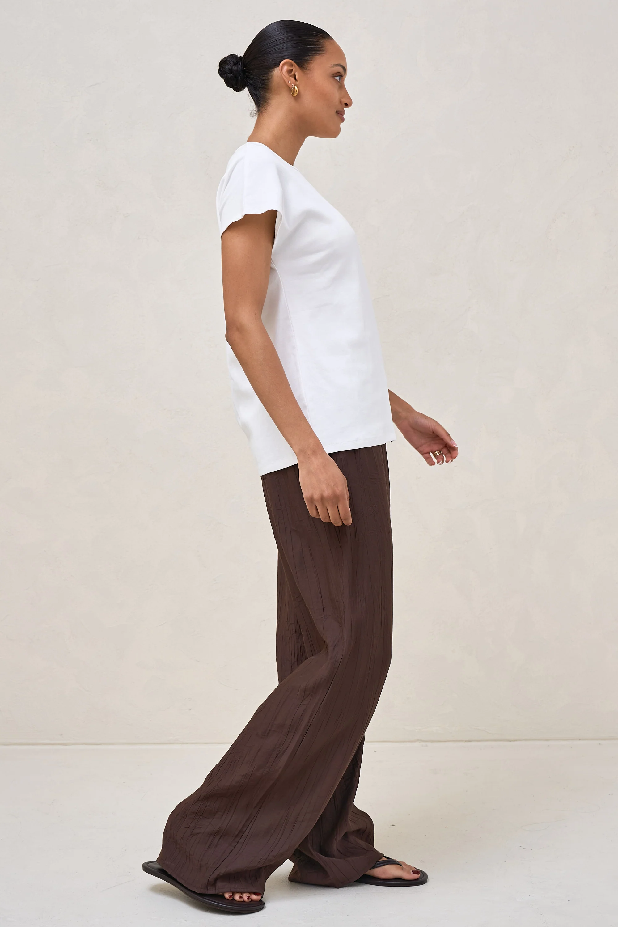Minimalist Stretch Jersey Tee - White - Image 7