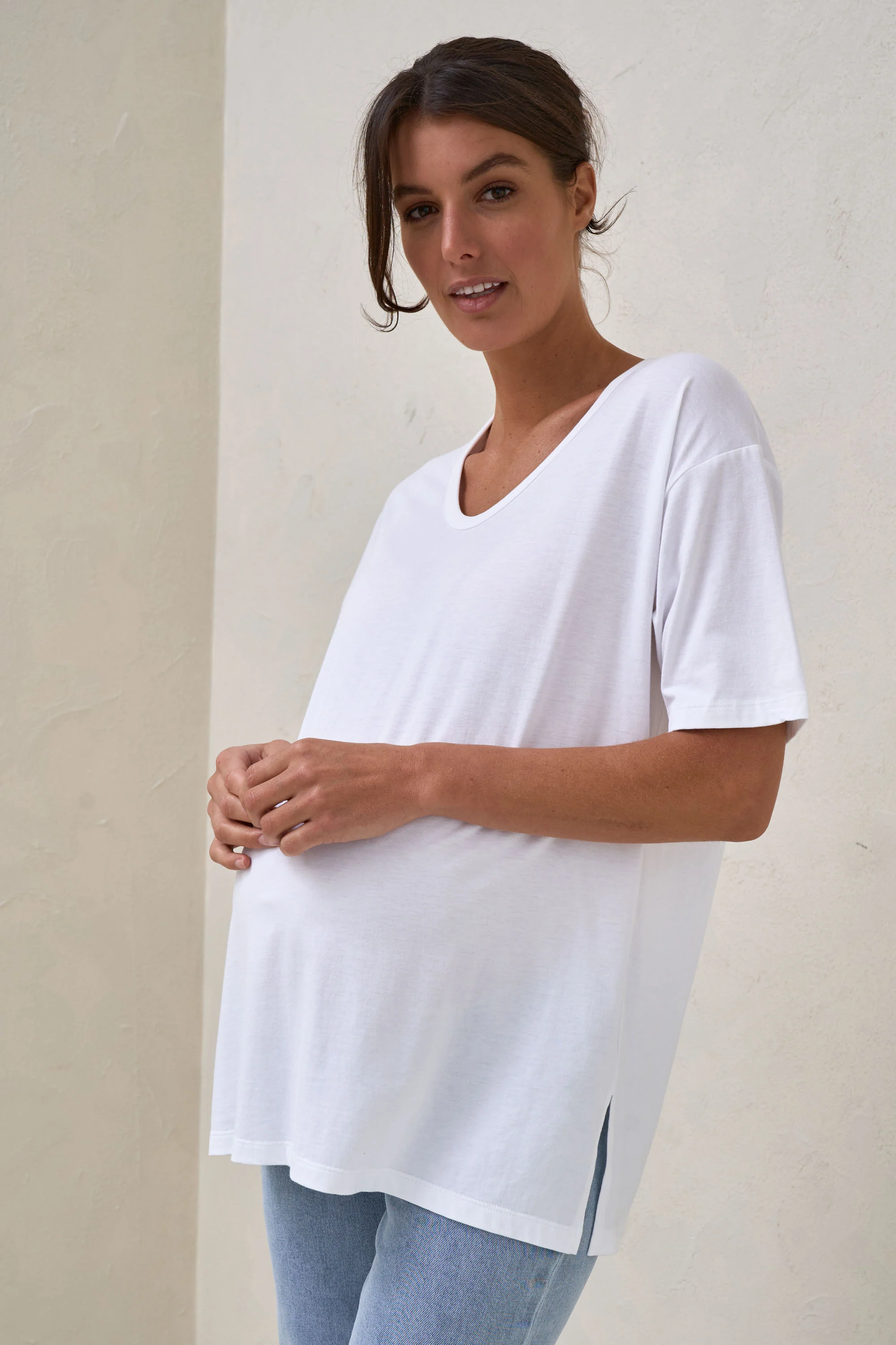 The Weekend Scoop Tee - White* - Image 5