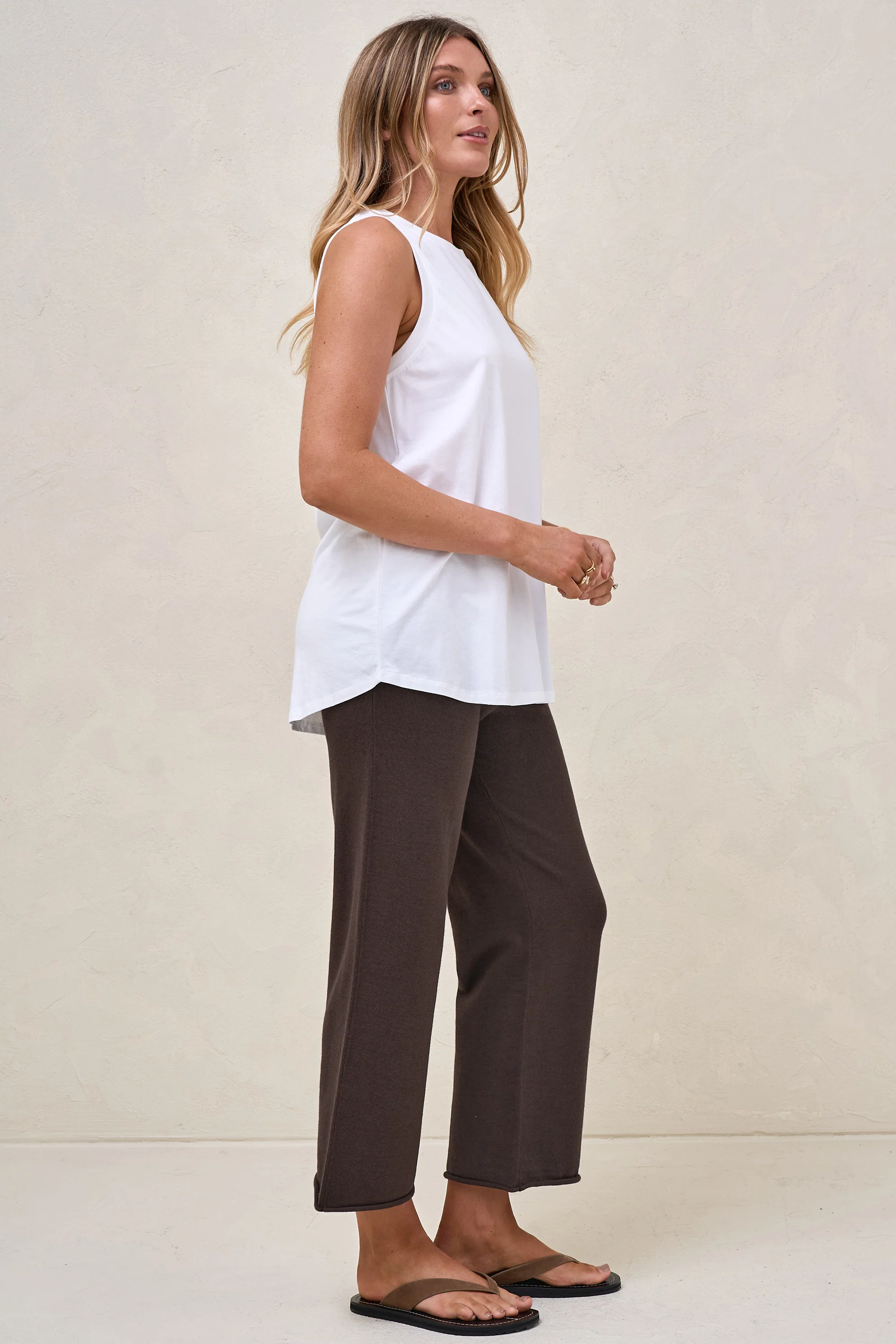 Into It Curved Hem Tank - White - Image 8