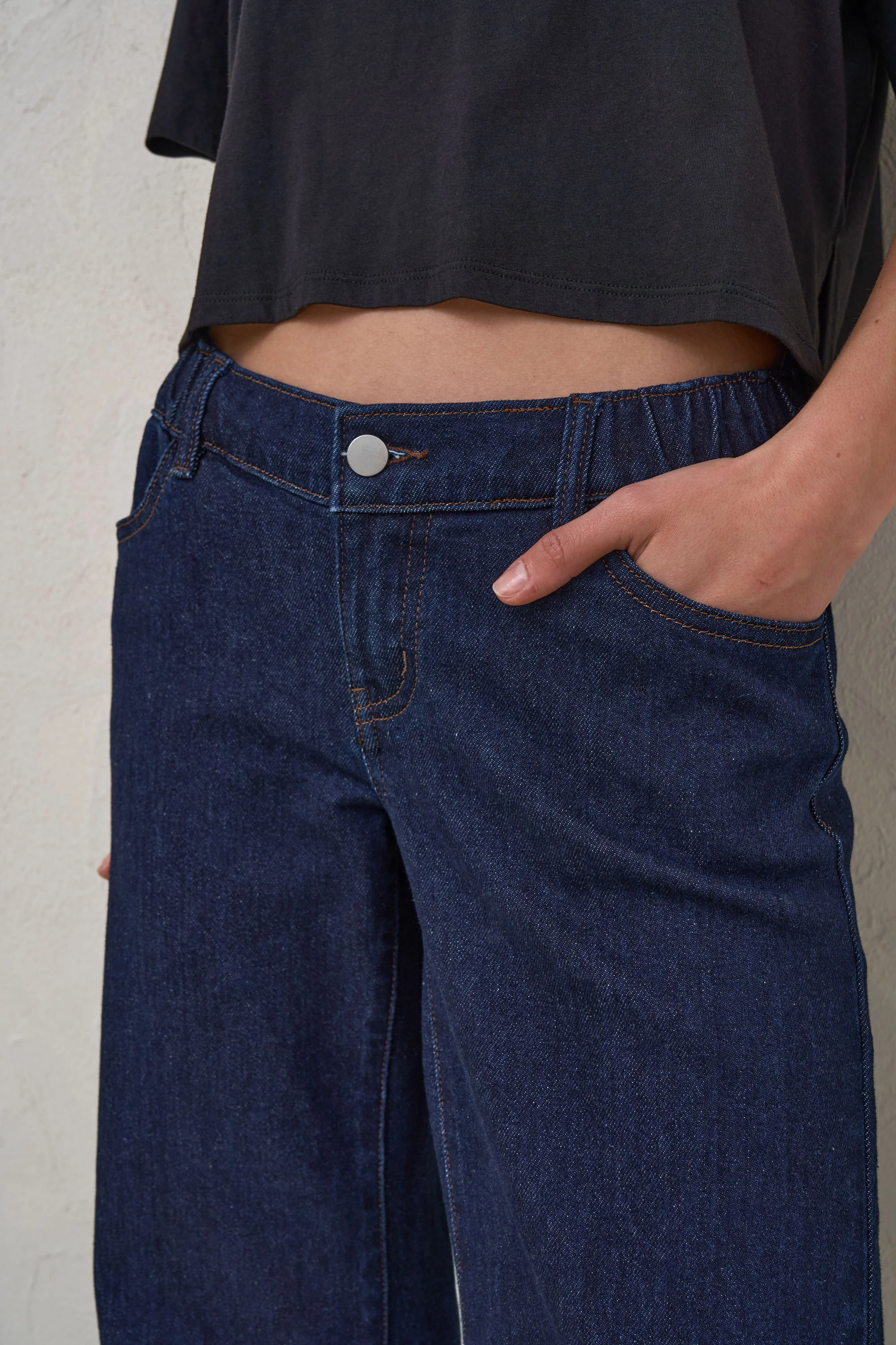 Day By Day Wide Leg Jeans - Indigo - Image 7