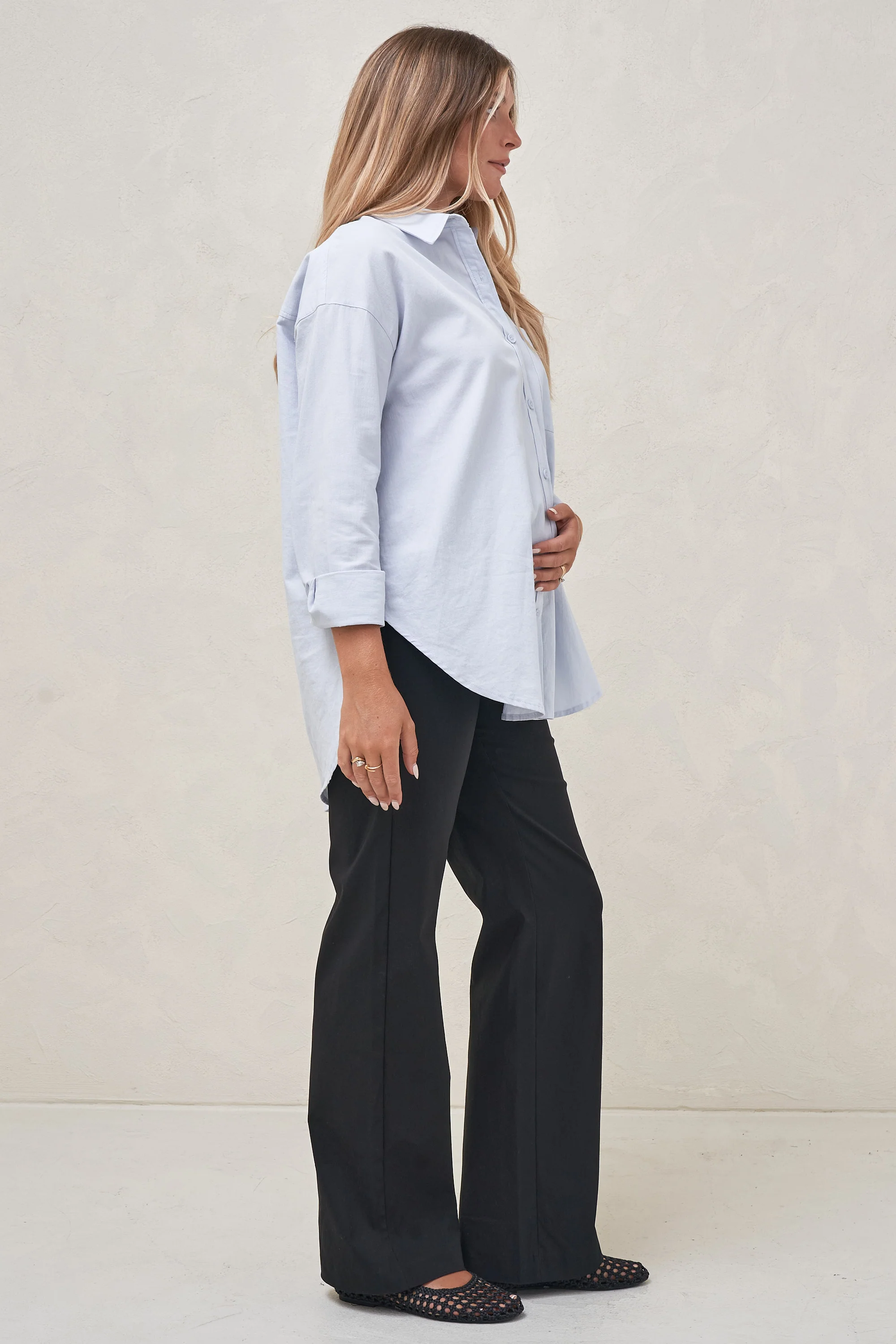 Connected Wide Leg Maternity Pant - Image 4