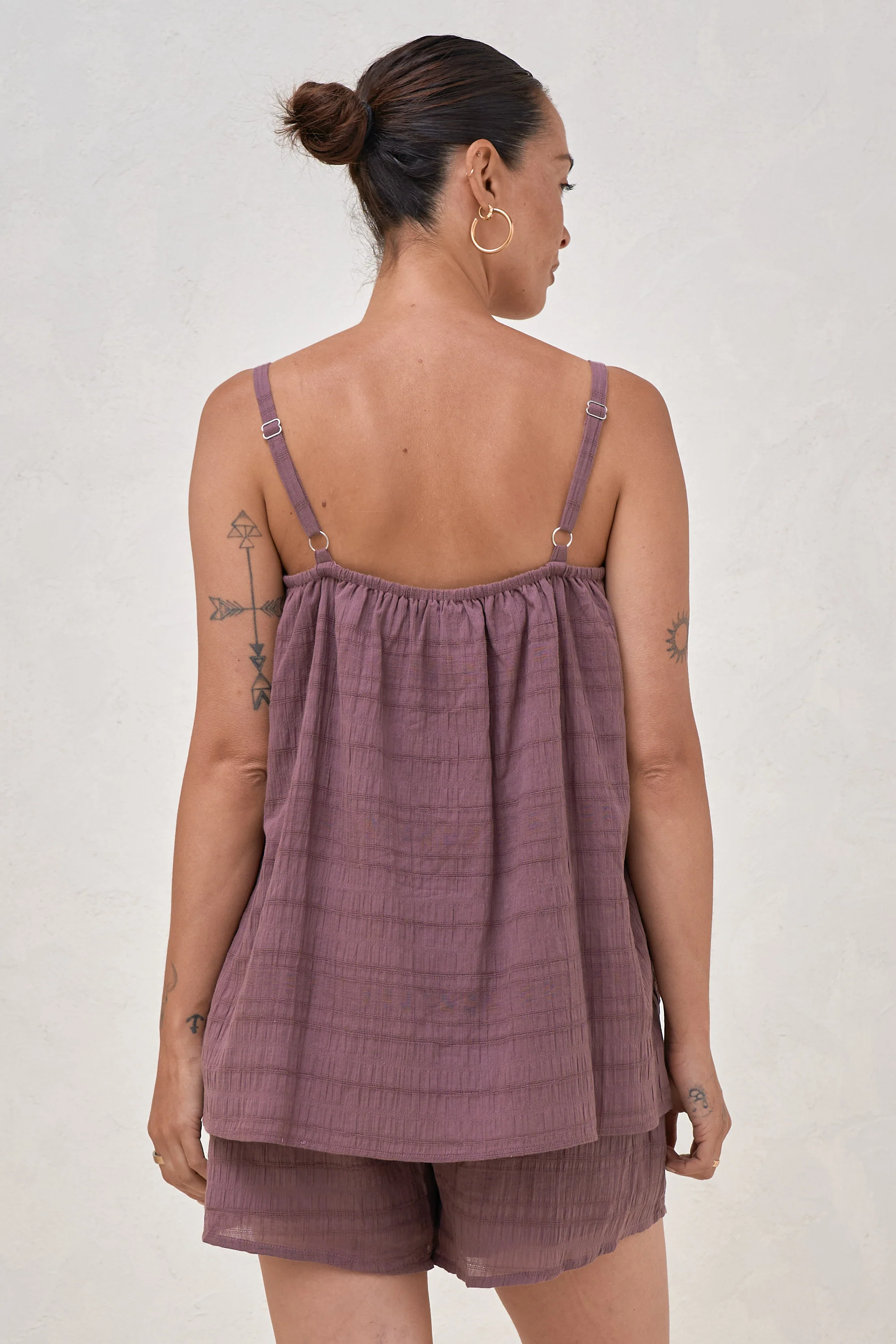 On A Whim Woven Tank - Aubergine - Image 4