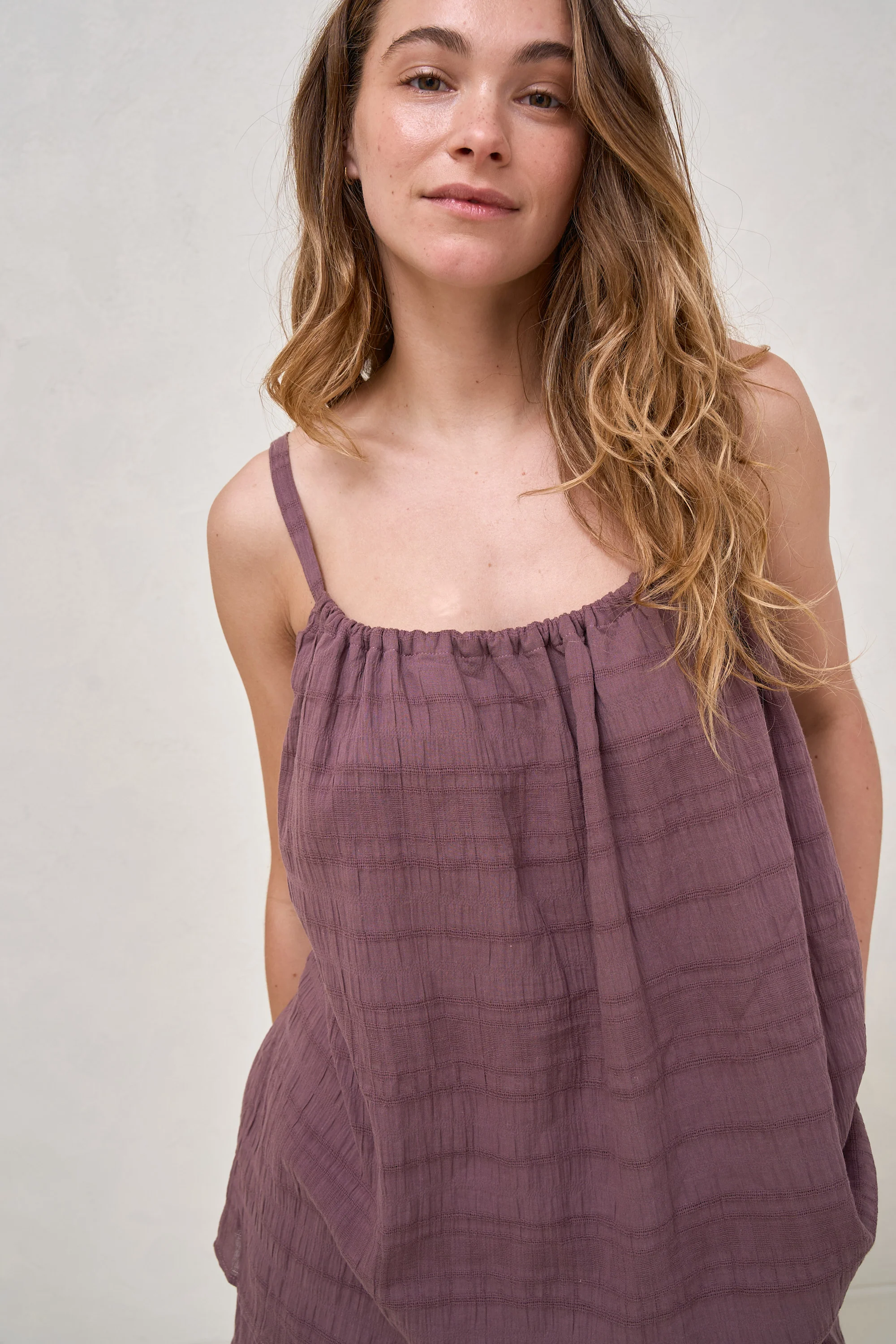 On A Whim Woven Tank - Aubergine - Image 8